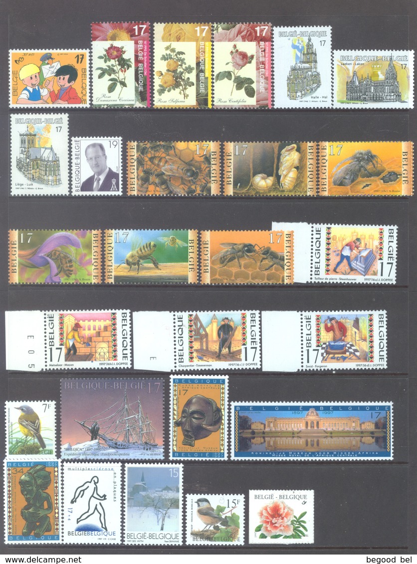 BELGIUM - 1997 - MNH/***LUXE - YEAR 1997 COMPLETE  BOOKLETS AND BLOC  - FACIAL BEF 1.889 - Lot 17877 - Volledige Jaargang