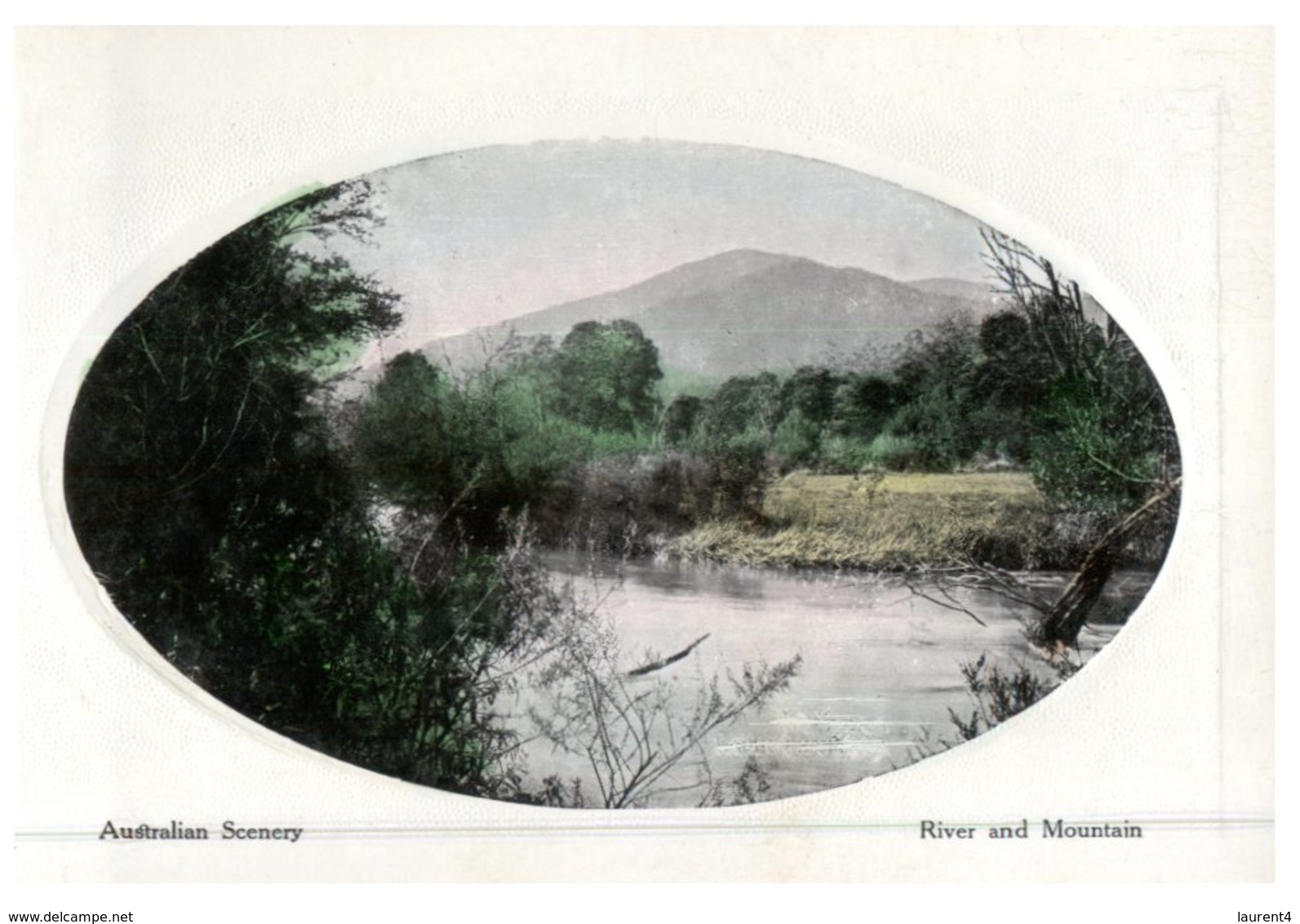 (1000) Australia Very Old Postcard - Scenery - River And Mountains - Outback