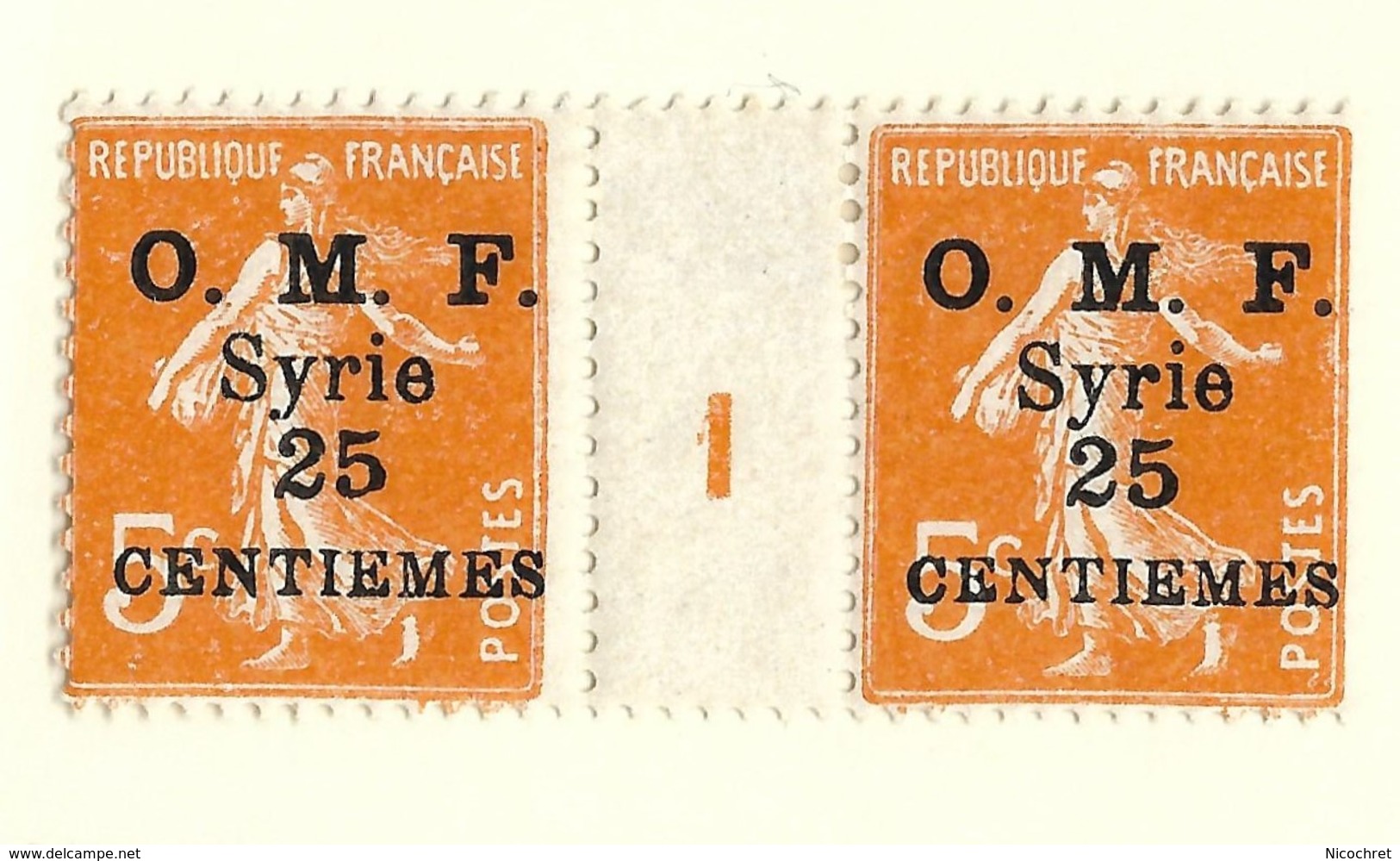 Millésime Semeuse Syrie Yvert 85 Maury 87 - Unused Stamps
