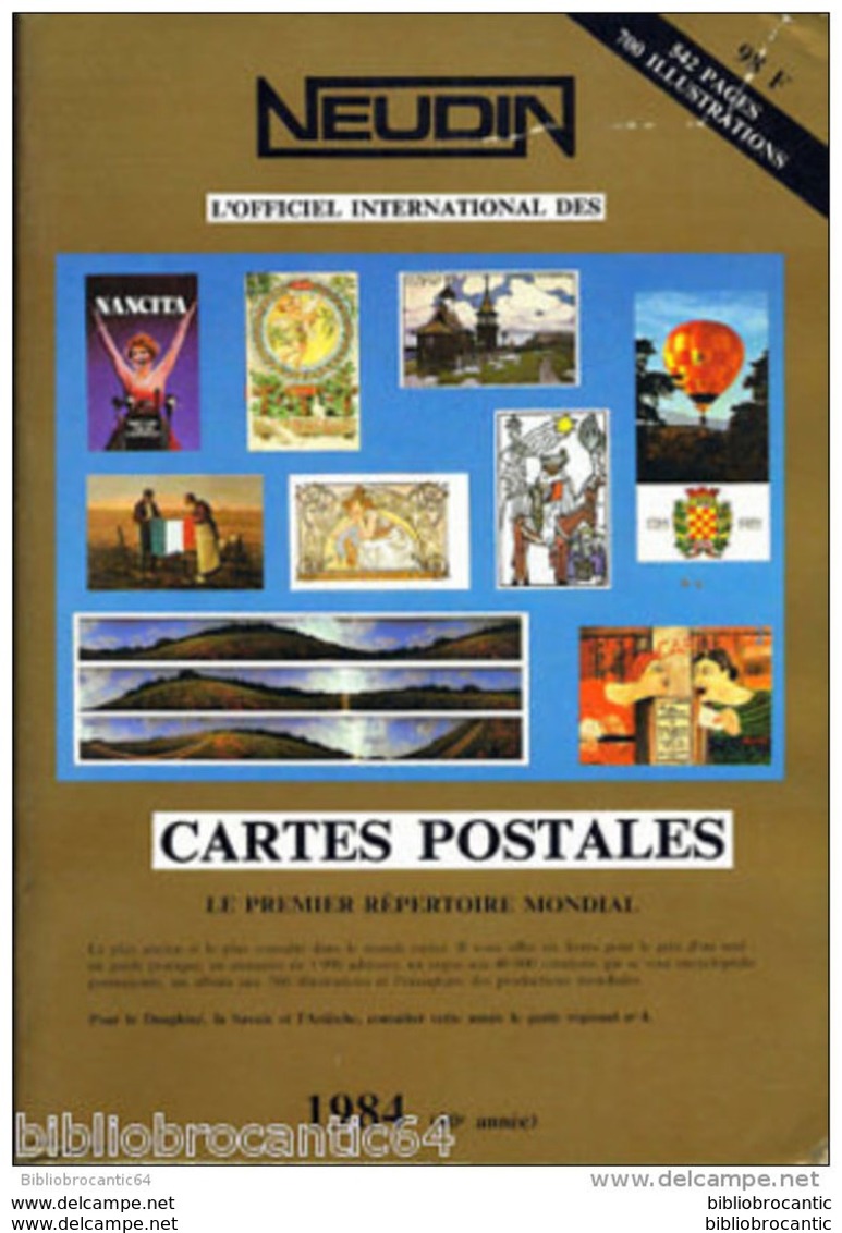 ARGUS NEUDIN 1984: COTATION DES CARTES POSTALES - Livres & Catalogues