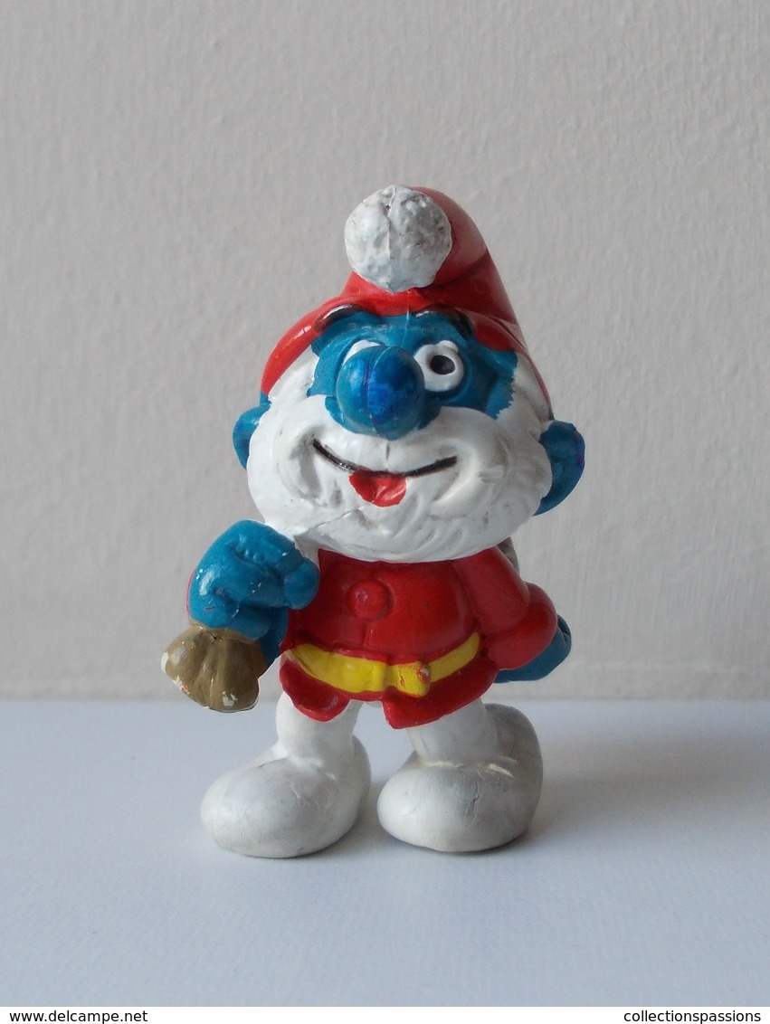 - SCHTROUMPF - Grand Schtroumpf Père Noël - Peyo 1981 - Schleich - - Smurfs