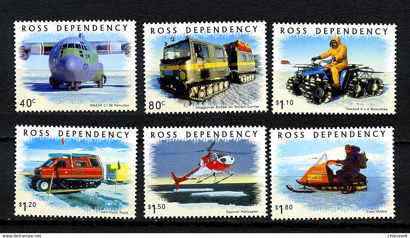 Terre De Ross ** N° 72 à 77 - Moyens De Transport à Ross - Unused Stamps