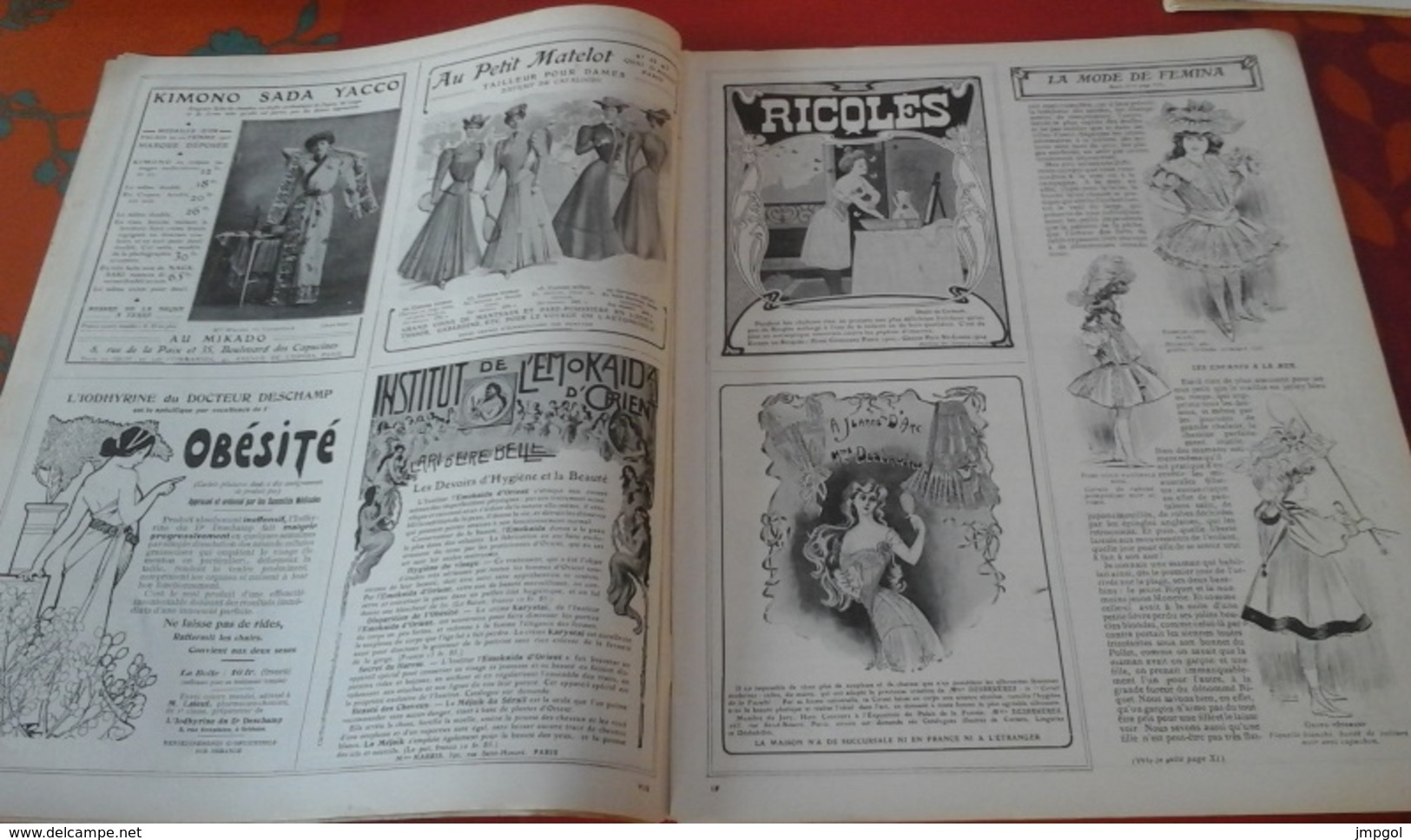 FEMINA N°107 1 Juillet 1905 Mercedes Palace,Tennis Ile De Puteaux,Gladys Maxhence,Expo Poupées,Mata Hari - 1900 - 1949