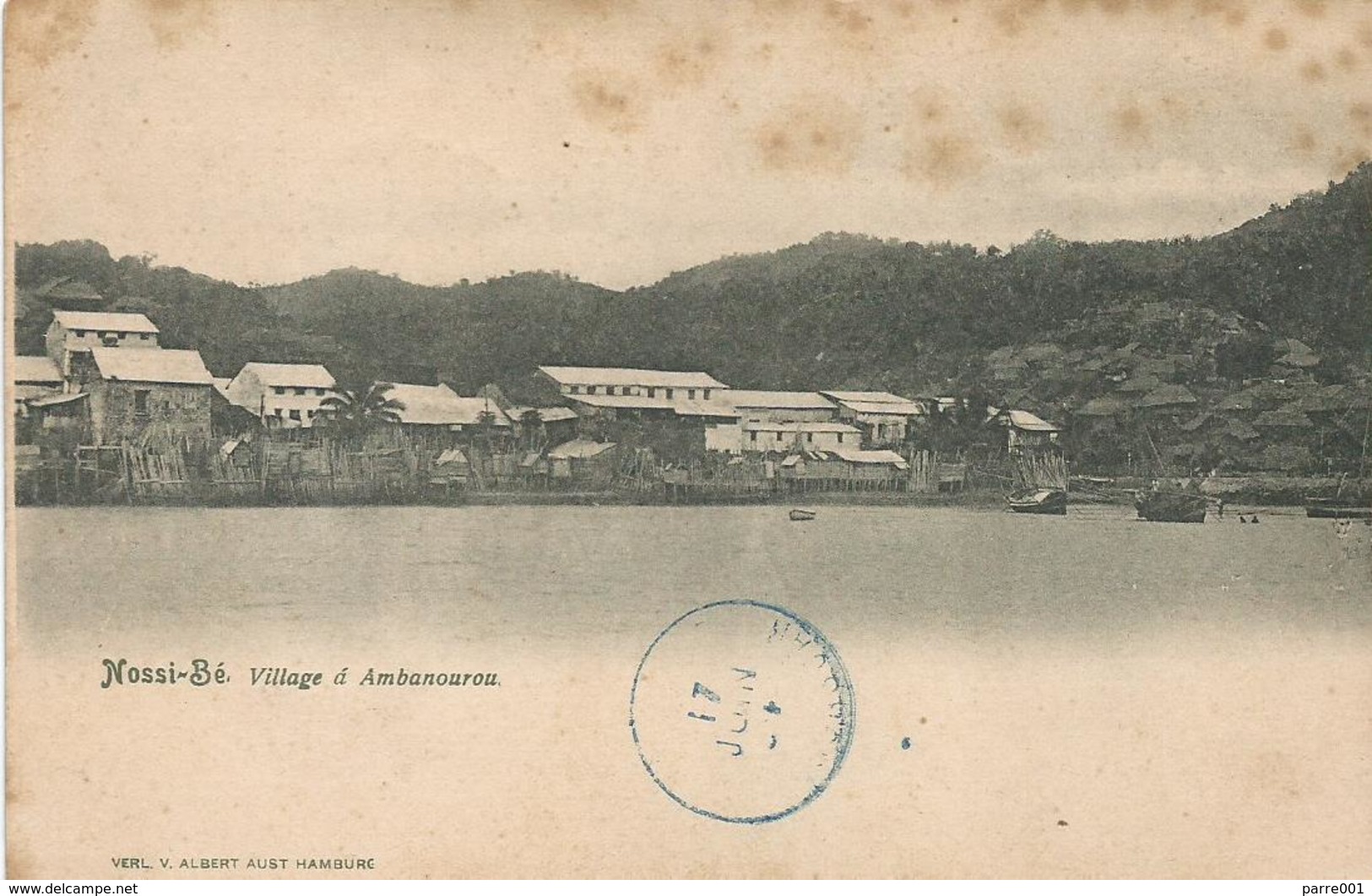 Madagascar 1904 Nossi-Be Village D'Ambanourou Viewcard - Madagaskar