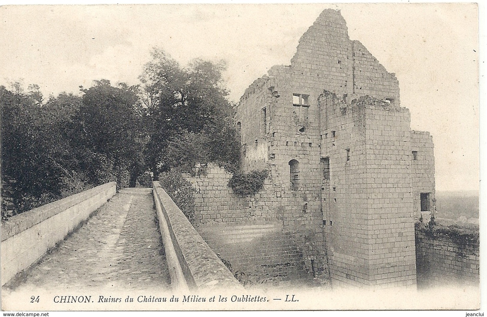 CHINON - RUINES DU CHATEAU DU MILLIEU ET LES OUBLIETTES  . NON ECRITE - Chinon