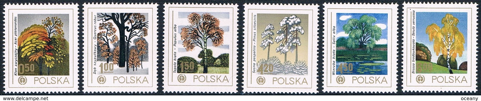 Pologne - Arbres Des Forêts Polonaises 2394/2399 ** - Arbres