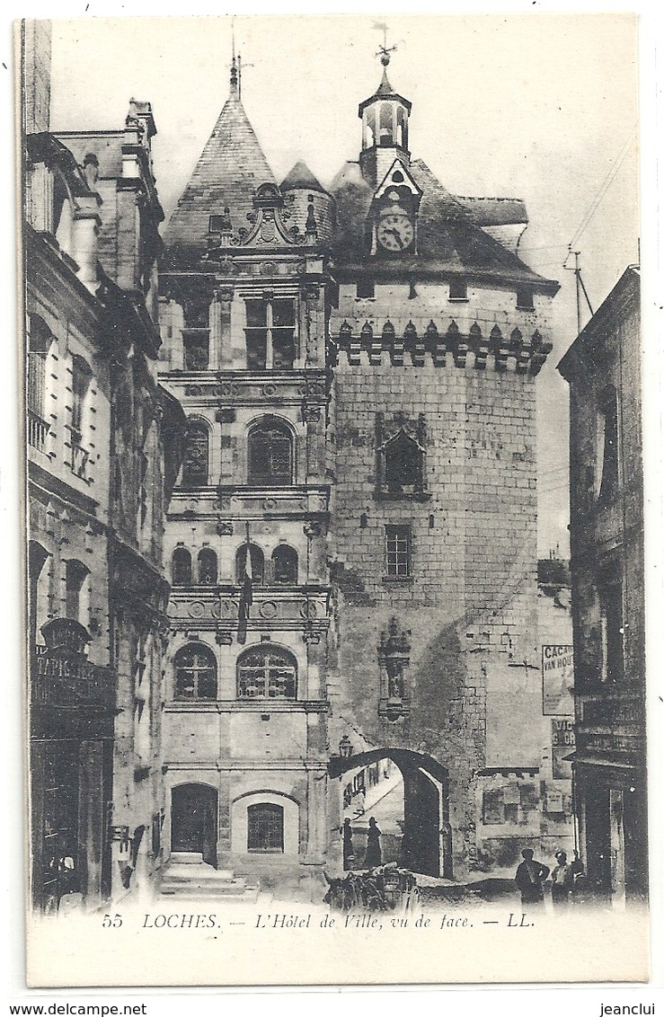 LOCHES . L'HOTEL DE VILLE VU DE FACE . CARTE NON ECRITE - Loches