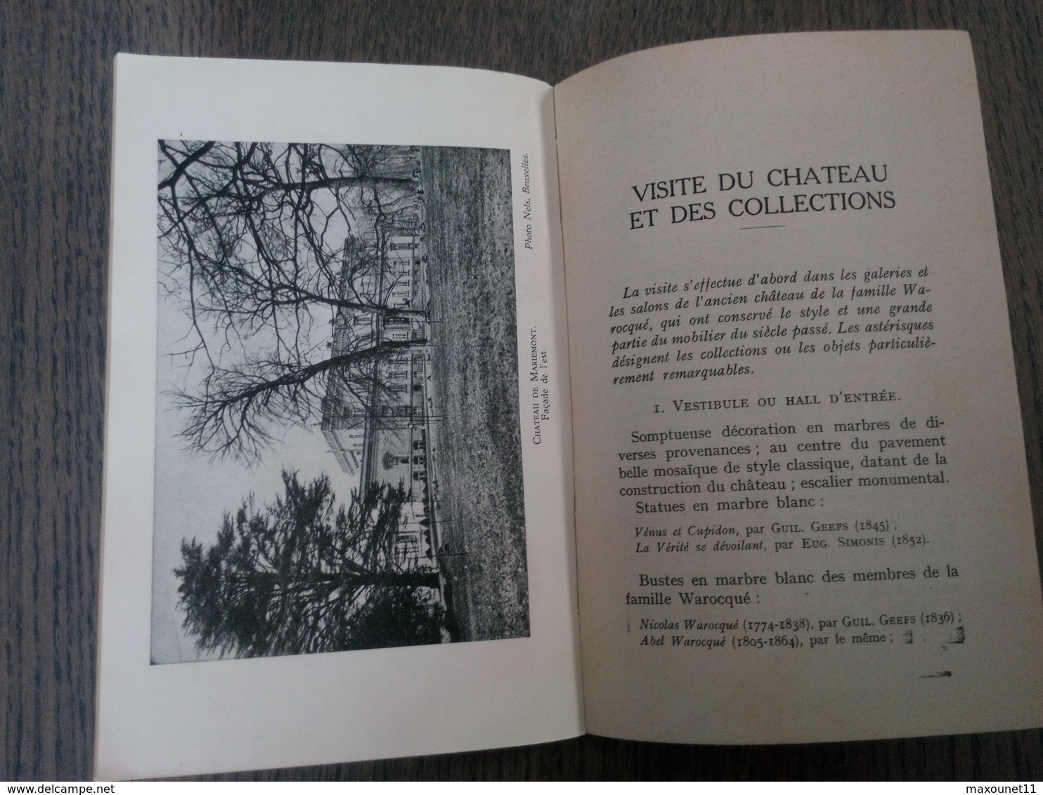 Guide Illustré Du CHÂTEAU ET LE DOMAINE DE MARIEMONT -  Raoul WAROCQUE 1948 ... Lot Sts8 . - Tourisme