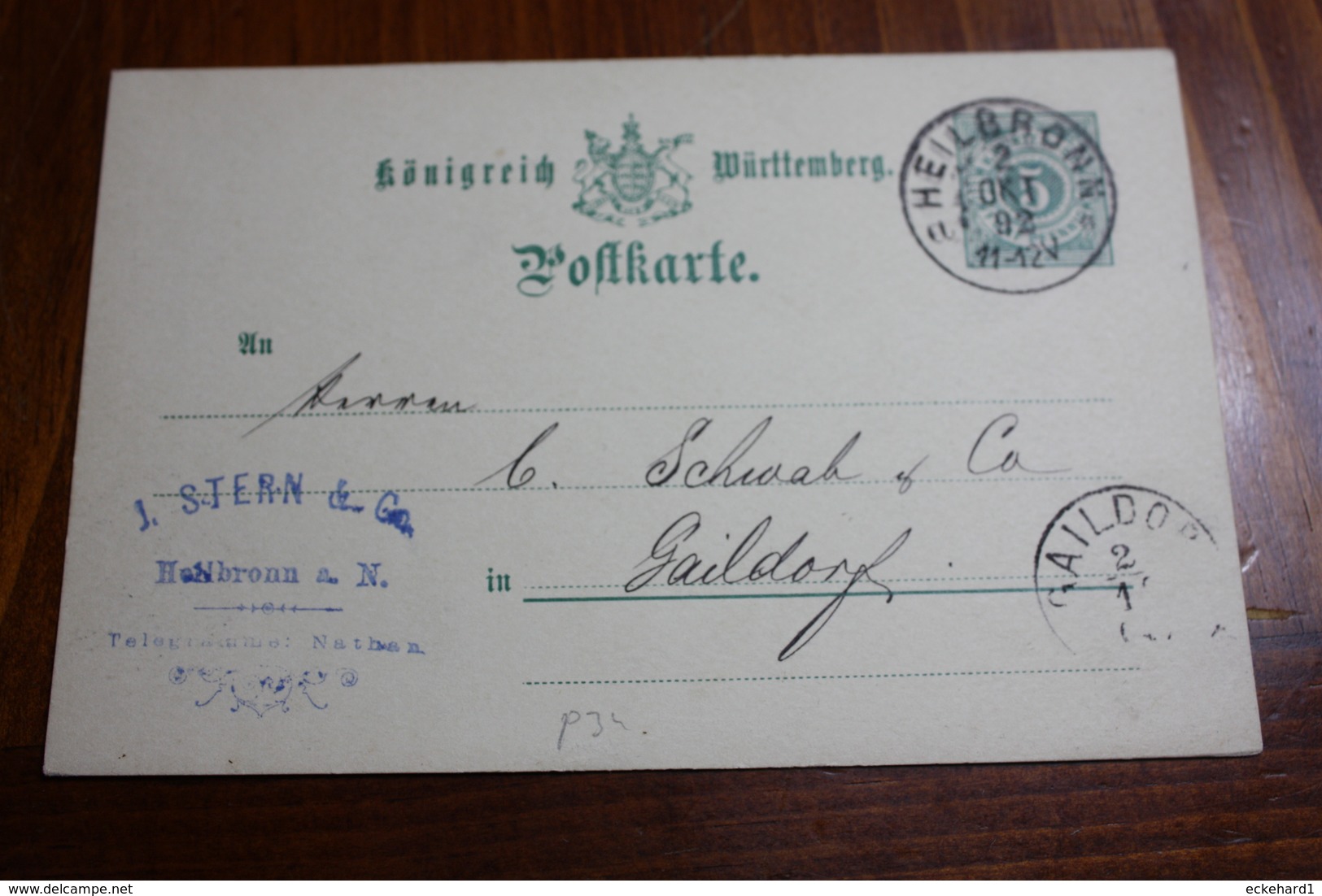 ( 138 ) GS P 34 Gelaufen  - Erhaltung Siehe Bild - Postal  Stationery