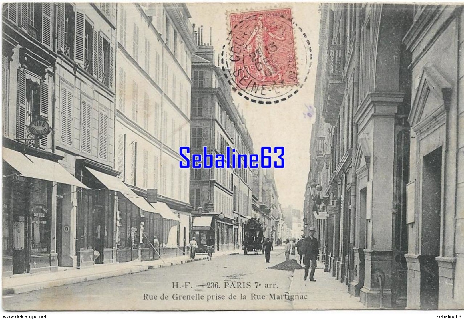 Paris - Rue De Grenelle Prise De La Rue Martignac - 1905 - Arrondissement: 07