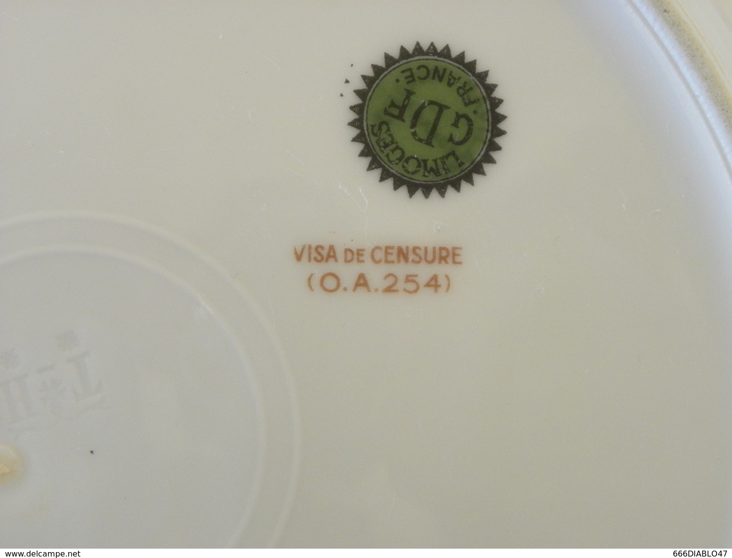 ASSIETTE FAIENCE LIMOGES PETAIN - 1939-45