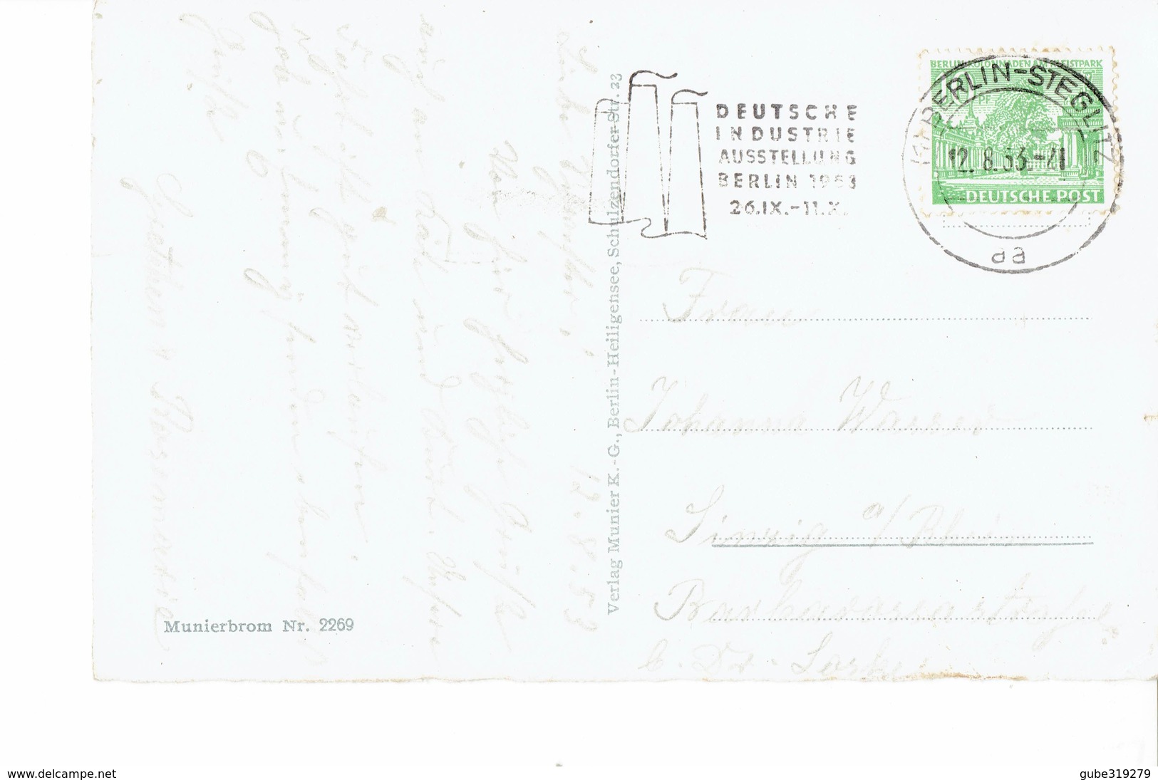 GERMANY - POSTCARD - BERLIN LICHTERFELDE - LILIENTHAL DENKMAL MAILED ON 12.8.53.POST 7355 - Lichterfelde