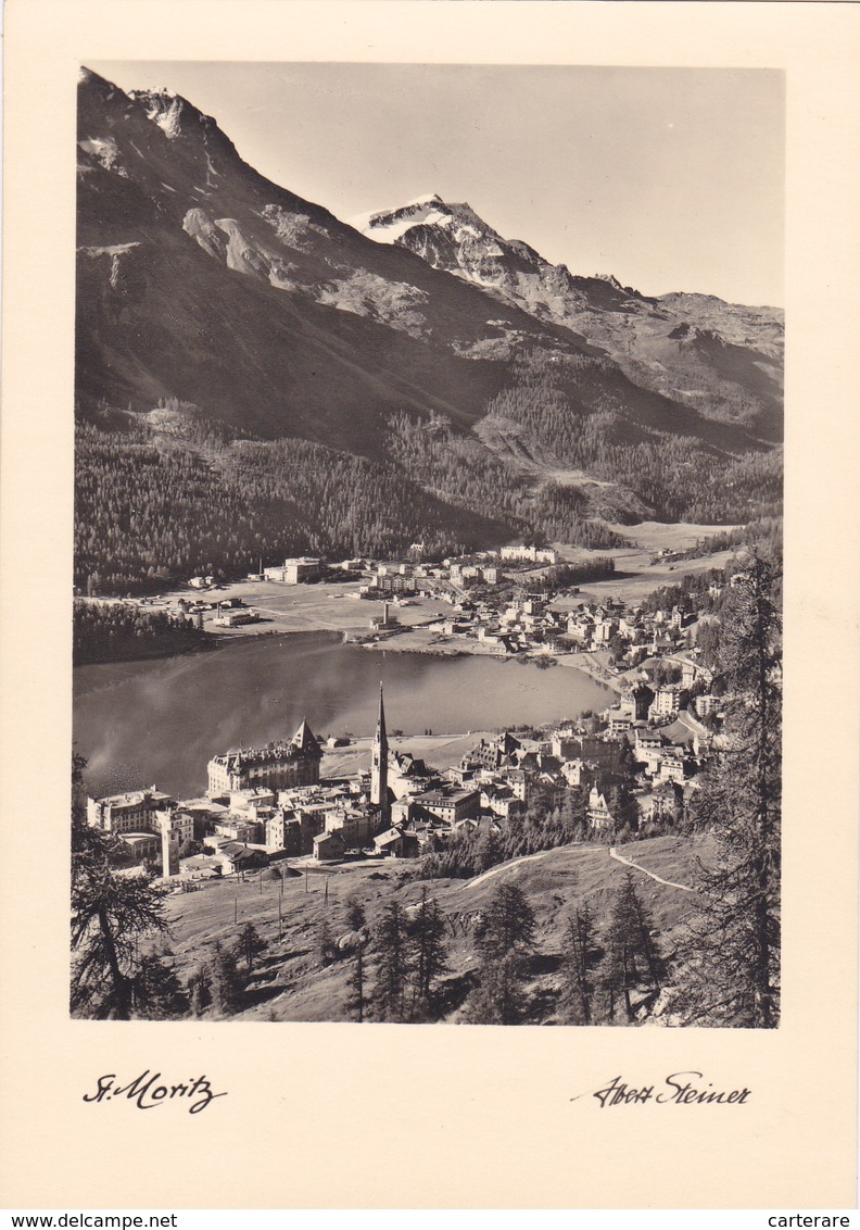 SUISSE,HLVETIA,SWISS,SWITZERLAND,SVIZZERA,SCHWEIZ, GRISONS,SAINT MORITZ,CARTE PHOTO STEINER - Sankt Moritz