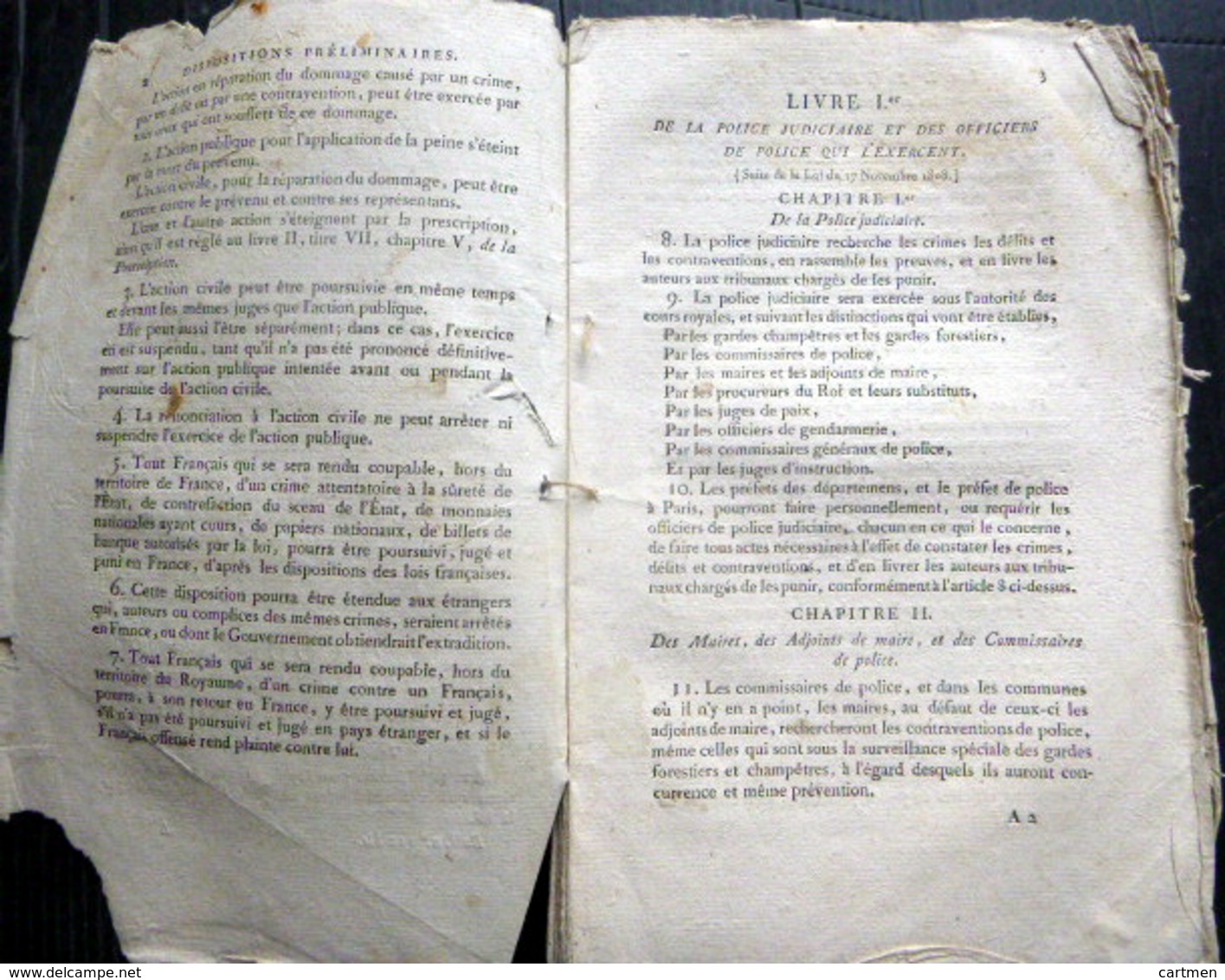 DROIT CODE CRIMINEL NOUVELLE EDITION DU CODE CRIMINEL DE 1816 ANNULANT LE CODE NAPOLEON DE 1804 - Décrets & Lois