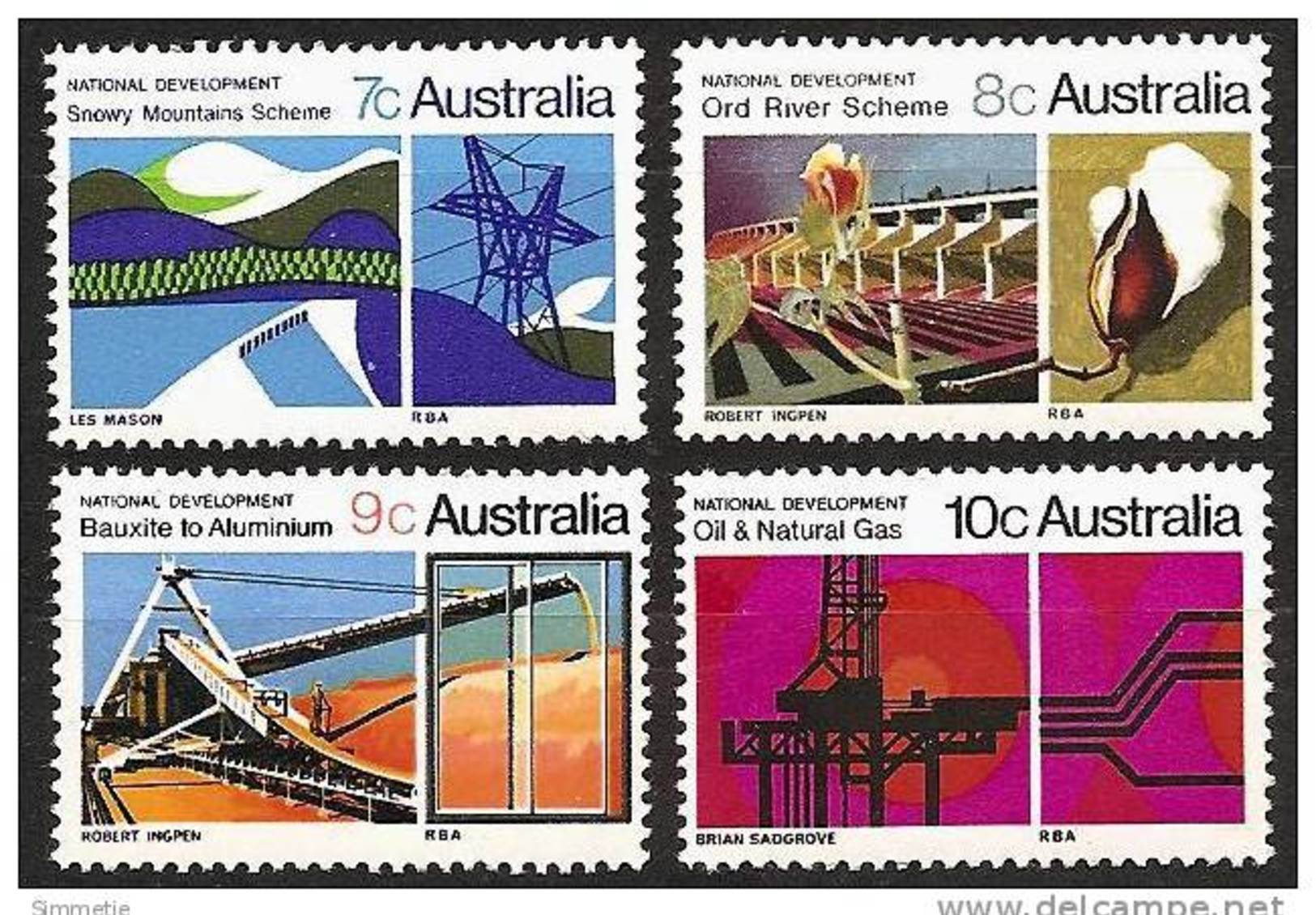 AUSTRALIA 1970 - National Development 1st Series - Mi 446-49 ** MNH Neuf  K104 - Ungebraucht