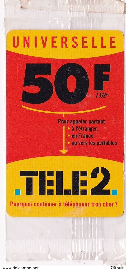 CARTE TELEPHONE TELE2  - 50 F - Spiele