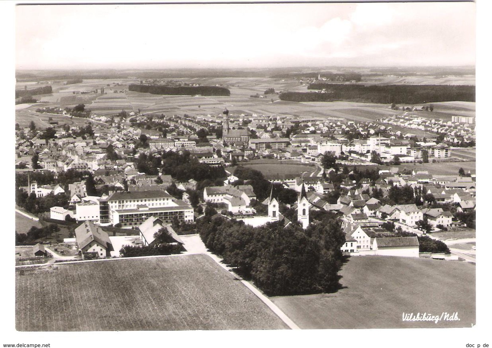 Deutschland - Vilsbiburg / Niederbayern - Alte Luftaufnahme - Vilsbiburg