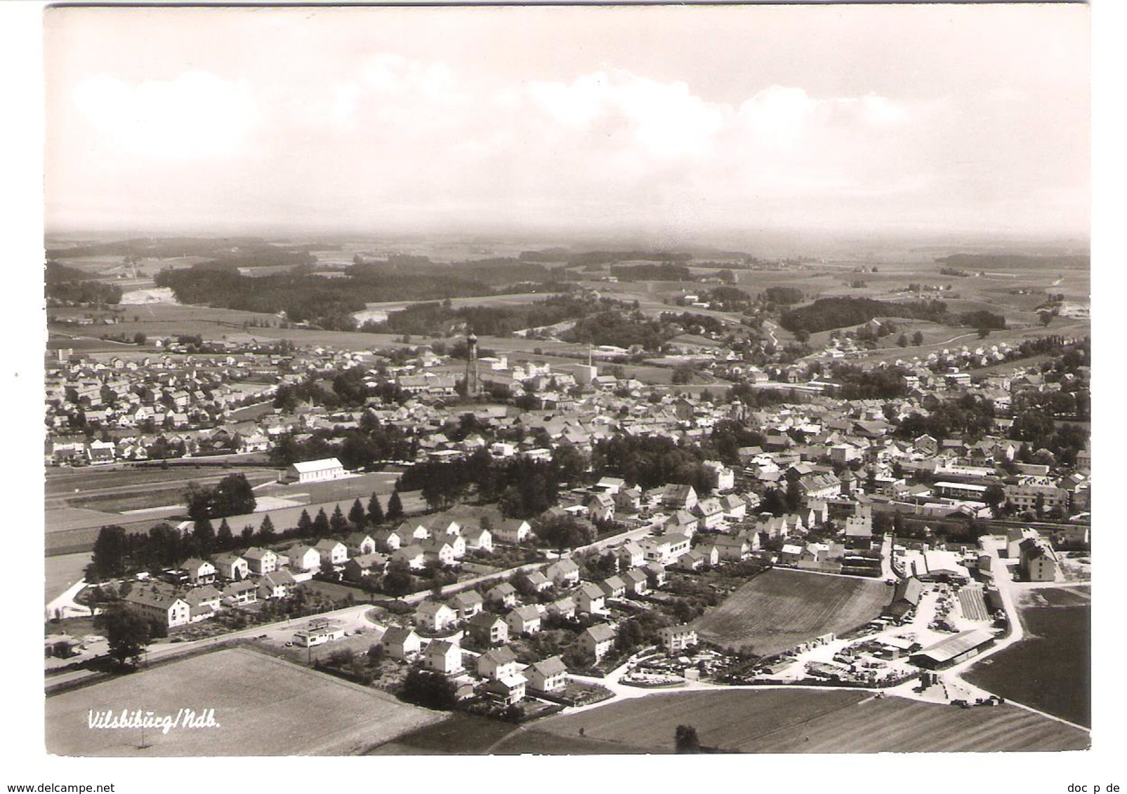 Deutschland - Vilsbiburg / Niederbayern - Alte Luftaufnahme - Vilsbiburg