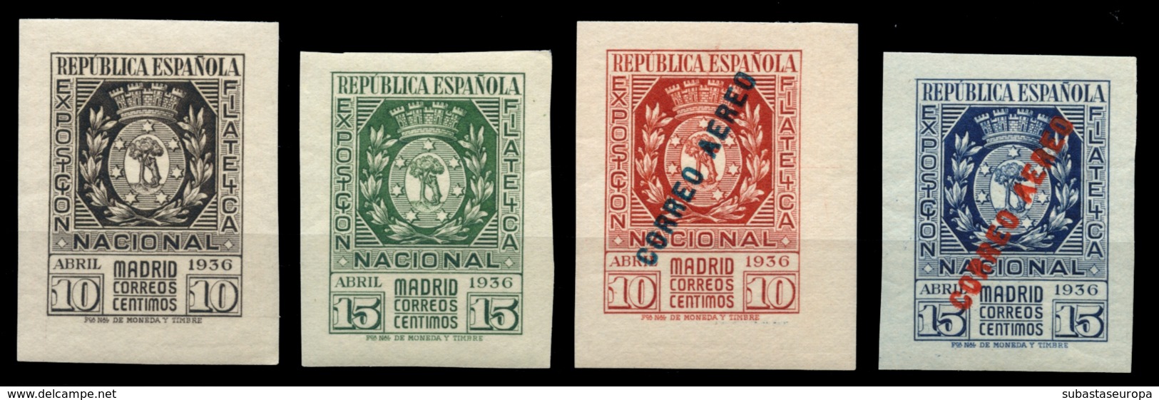 España. ** 727/28 Y 729/30. Expo Filatélica. Terrestre Y Aérea. Lujo. Cat. 870 €. - Nuevos