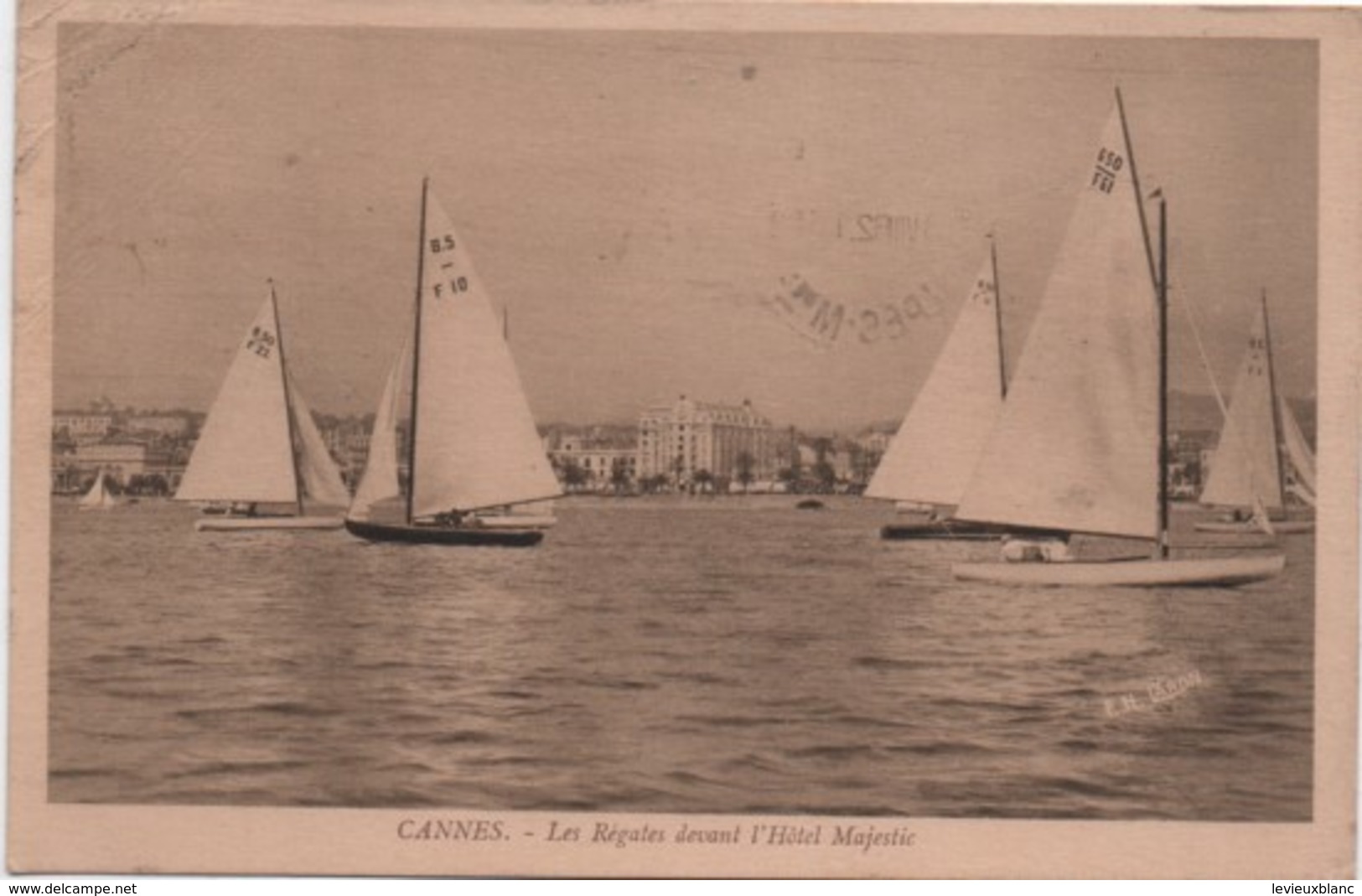 Régates Devant L'Hôtel Majestic / CANNES/Caron / Boulogne Sur Mer /1932      MAR58 - Voiliers