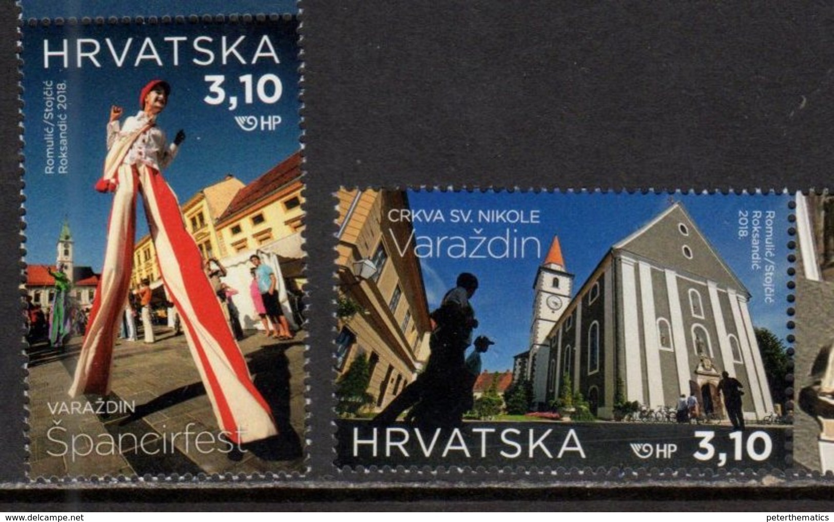 CROATIA , 2018, MNH, TOURISM, VARAZDIN, ST. NICHOLAS CTAHEDRAL,2v - Other & Unclassified