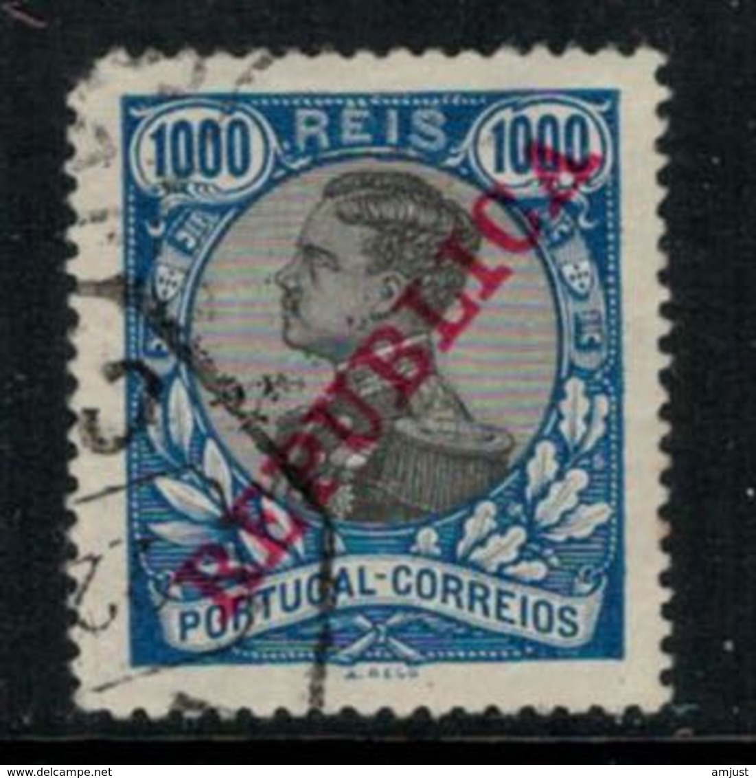 Portugal // 1895-1905 //  Emmanuel II 1000r Bleu Et Noir Oblitéré (voir état !) - Oblitérés