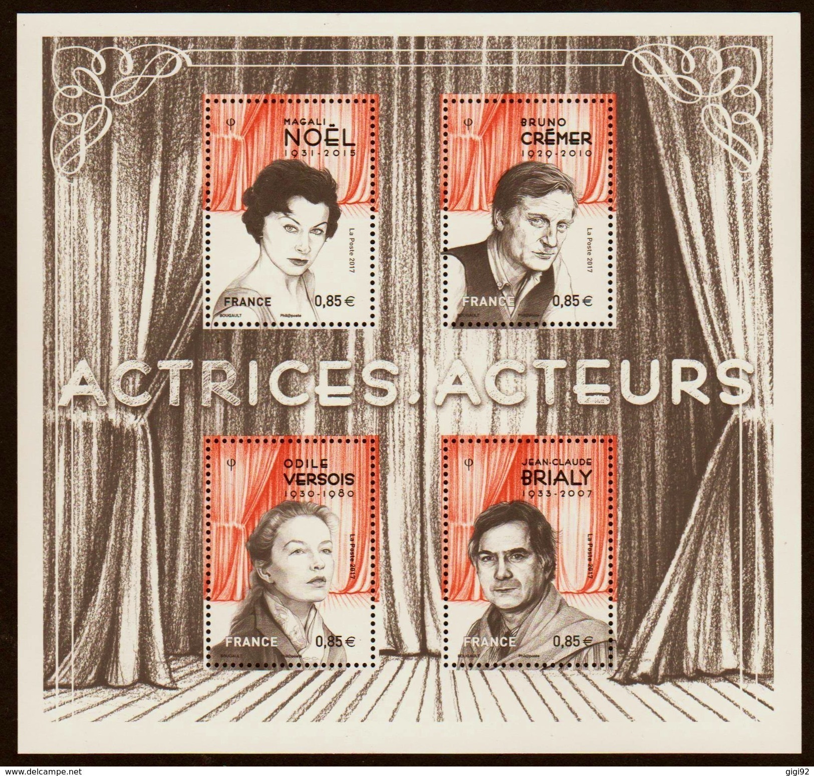 2017  Feuillet  N° F5174  "Actrices-Acteurs"  Neuf** - Neufs