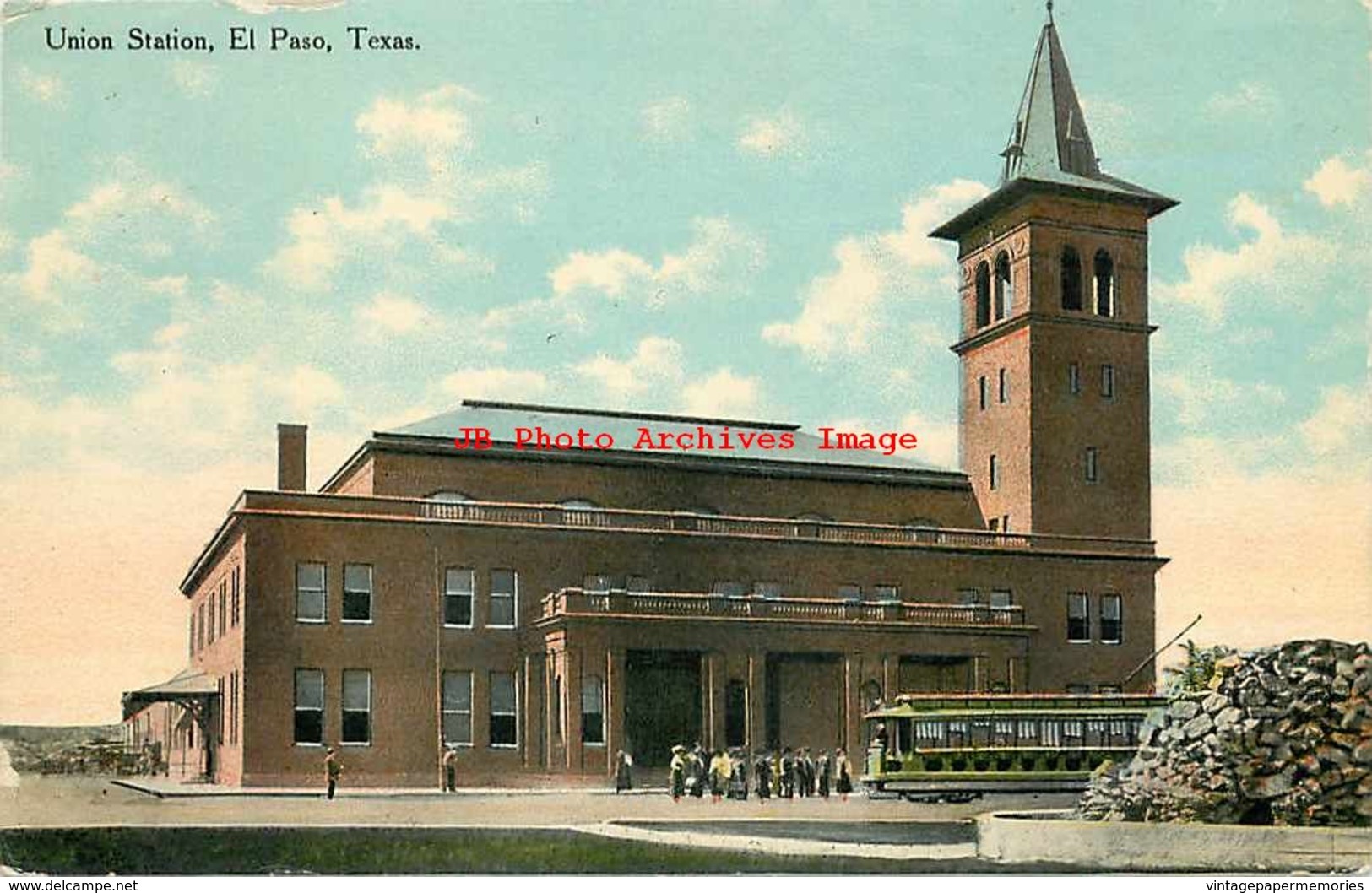 274591-Texas, El Paso, Union Station, Railroad, 1911 PM, H.S.B. No 3029 By Curt Teich No A7165 - El Paso