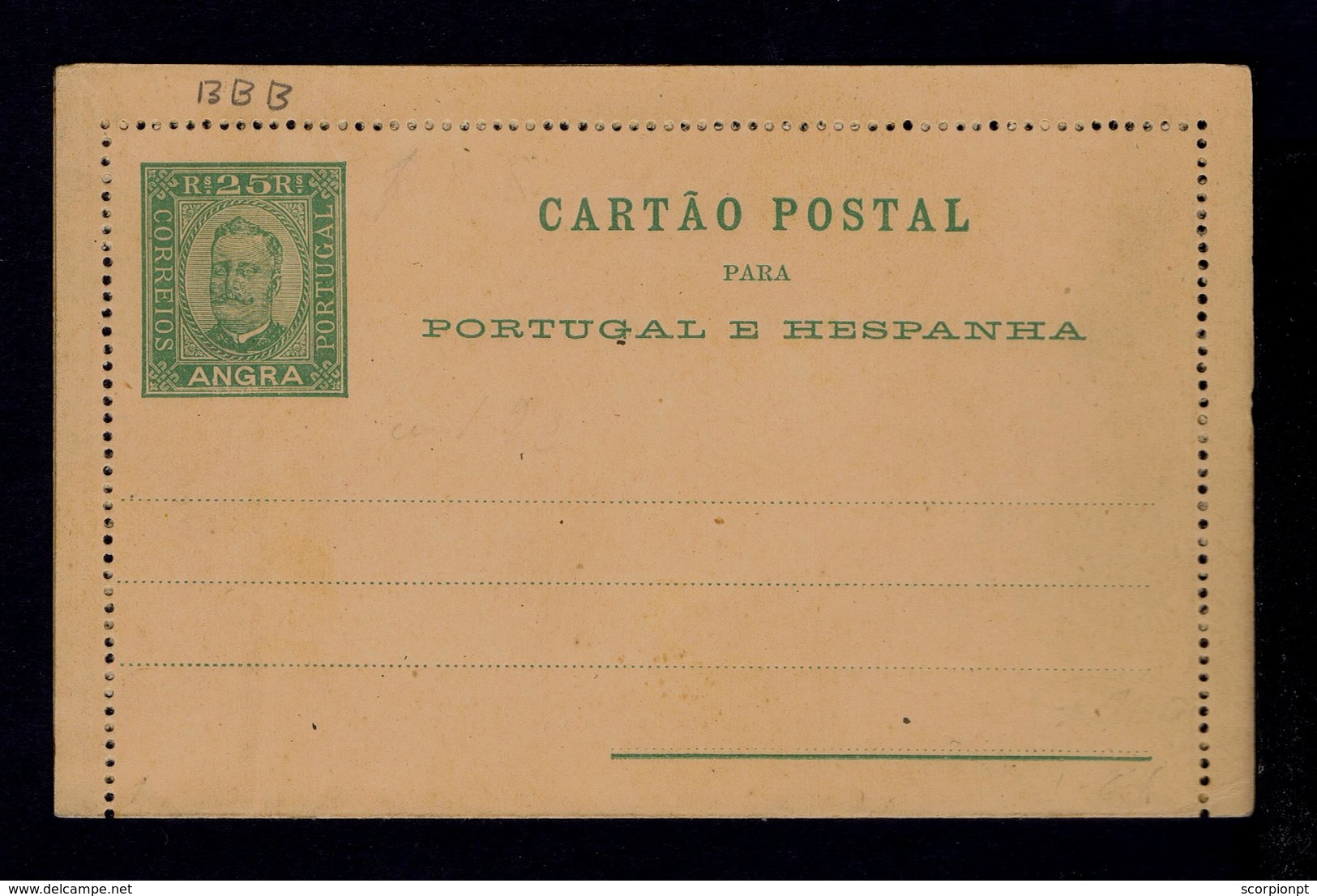 Portugal Postal Stationery ANGRA Azores Sp5473 - Angra
