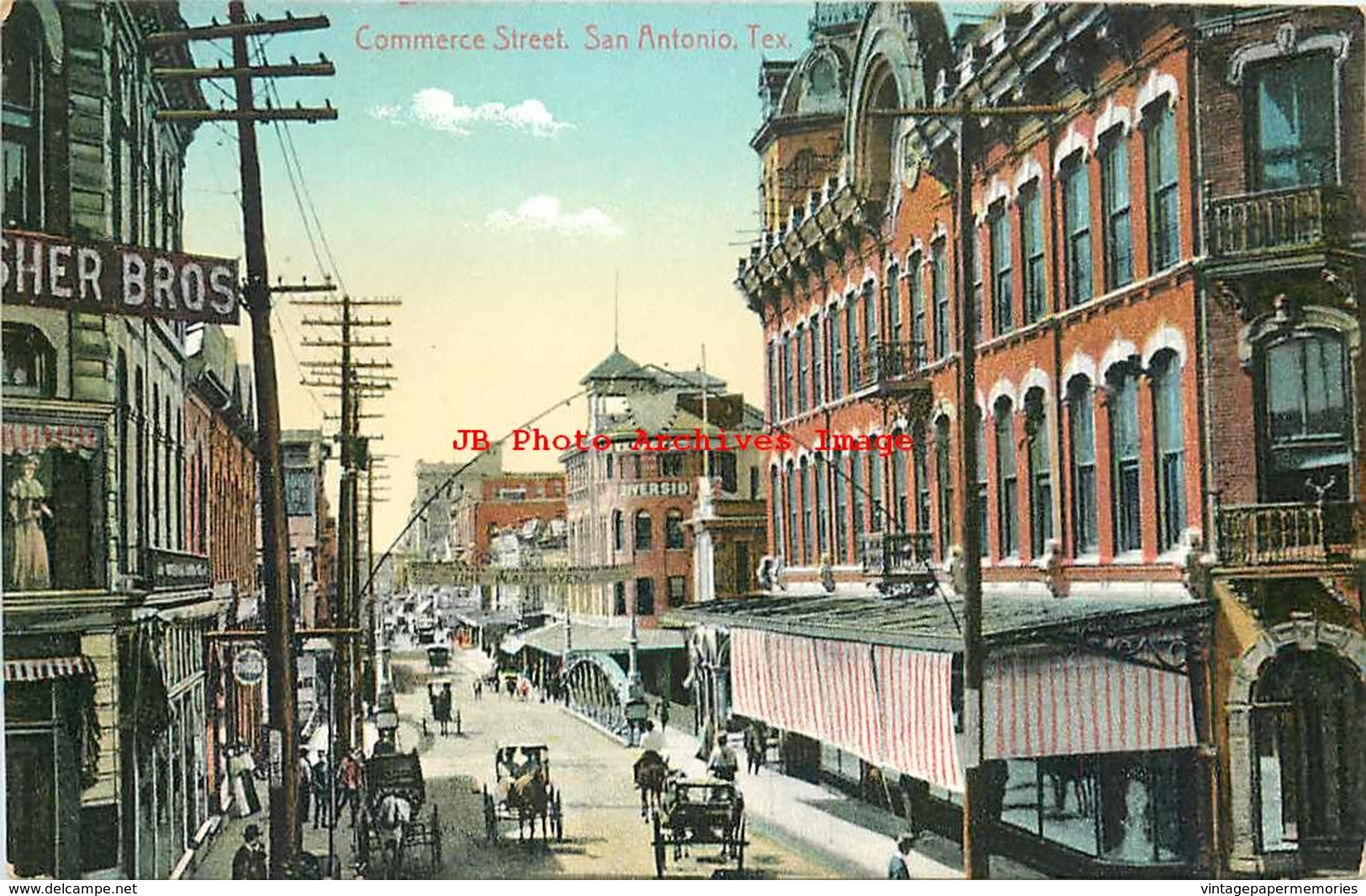 274603-Texas, San Antonio, Commerce Street, Business Section, George M Bearce No 131 - San Antonio