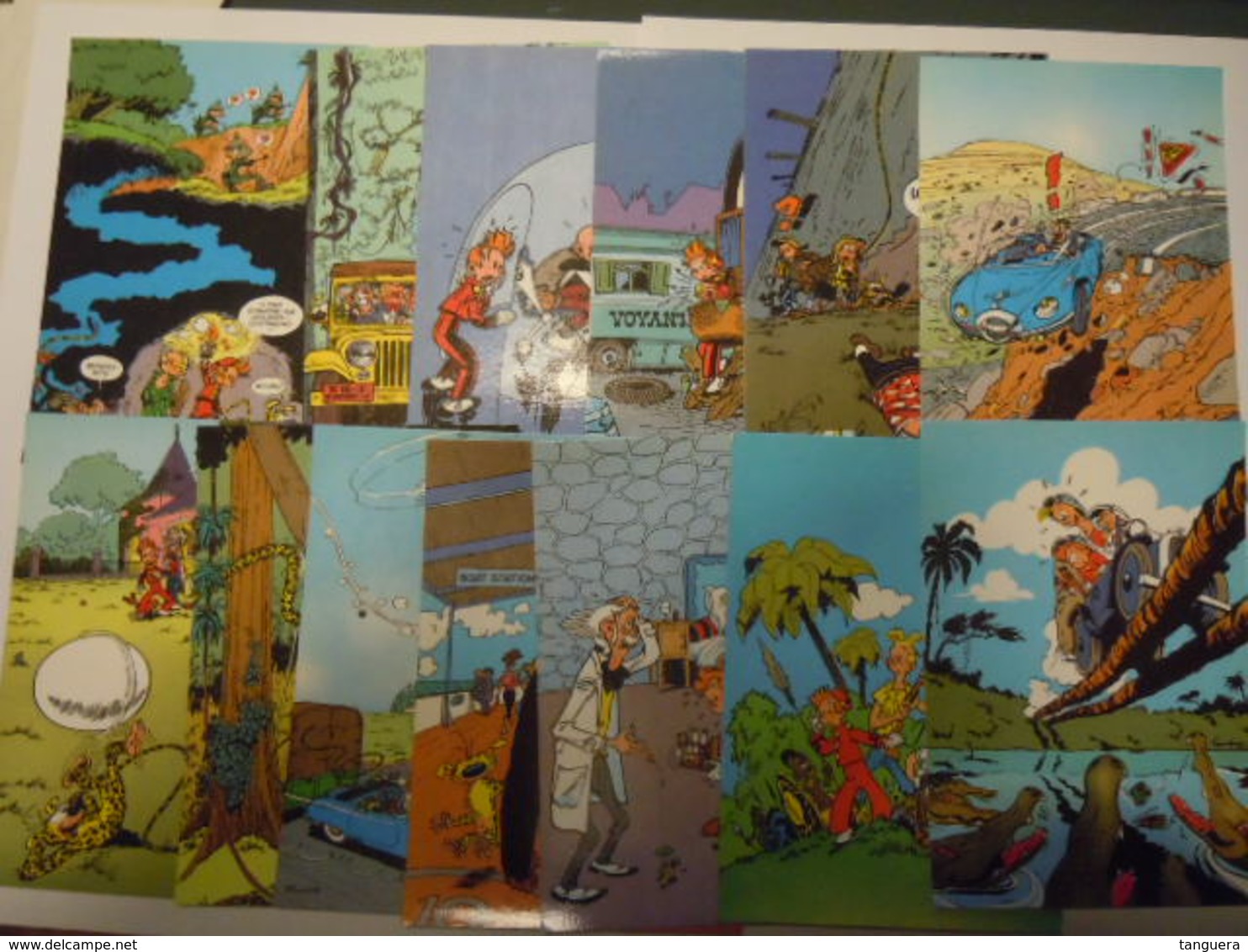 1986 Trésors Du Journal De Spirou 13 Carte Postales André Franquin - Bandes Dessinées