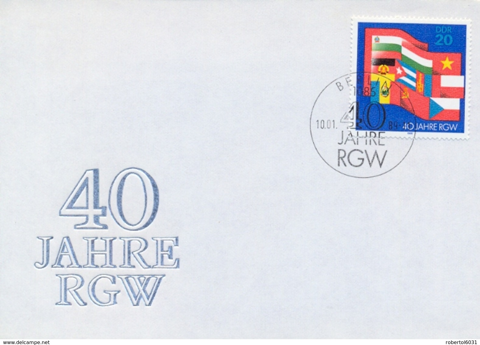 Germany DDR 1989 FDC 40th Anniversary Council For Mutual Economic Aid - Omslagen