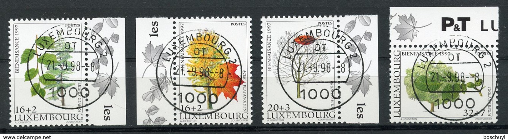 Luxembourg, Luxemburg, 1997, Welfare, Trees, Nature, Cancelled, Michel 1431-1434 - Andere & Zonder Classificatie