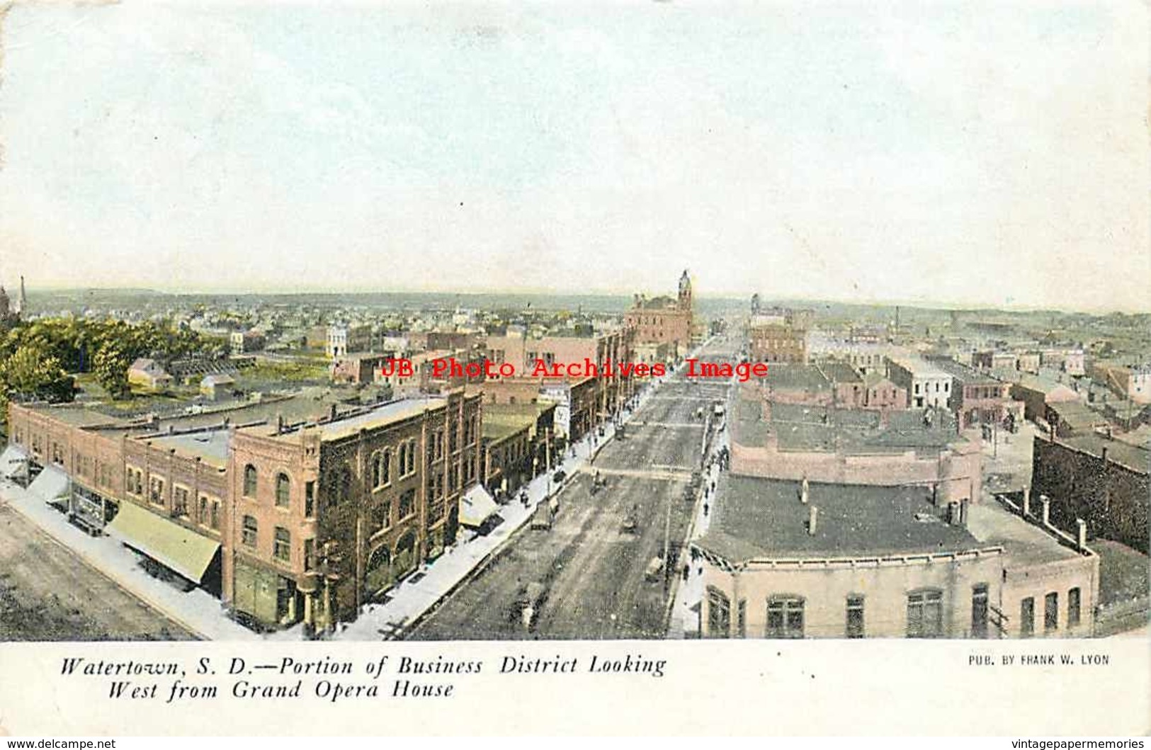 274635-South Dakota, Watertown, Business District Looking West From Grand Opera House, Frank W. Lyon - Watertown