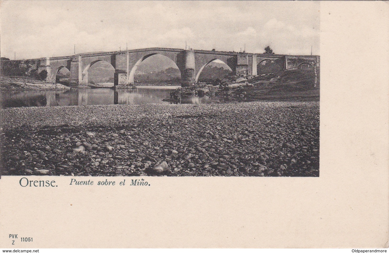 POSTCARD SPAIN ESPAÑA - GALICIA - ORENSE - PUENTE SOBRE EL MIÑO - Orense