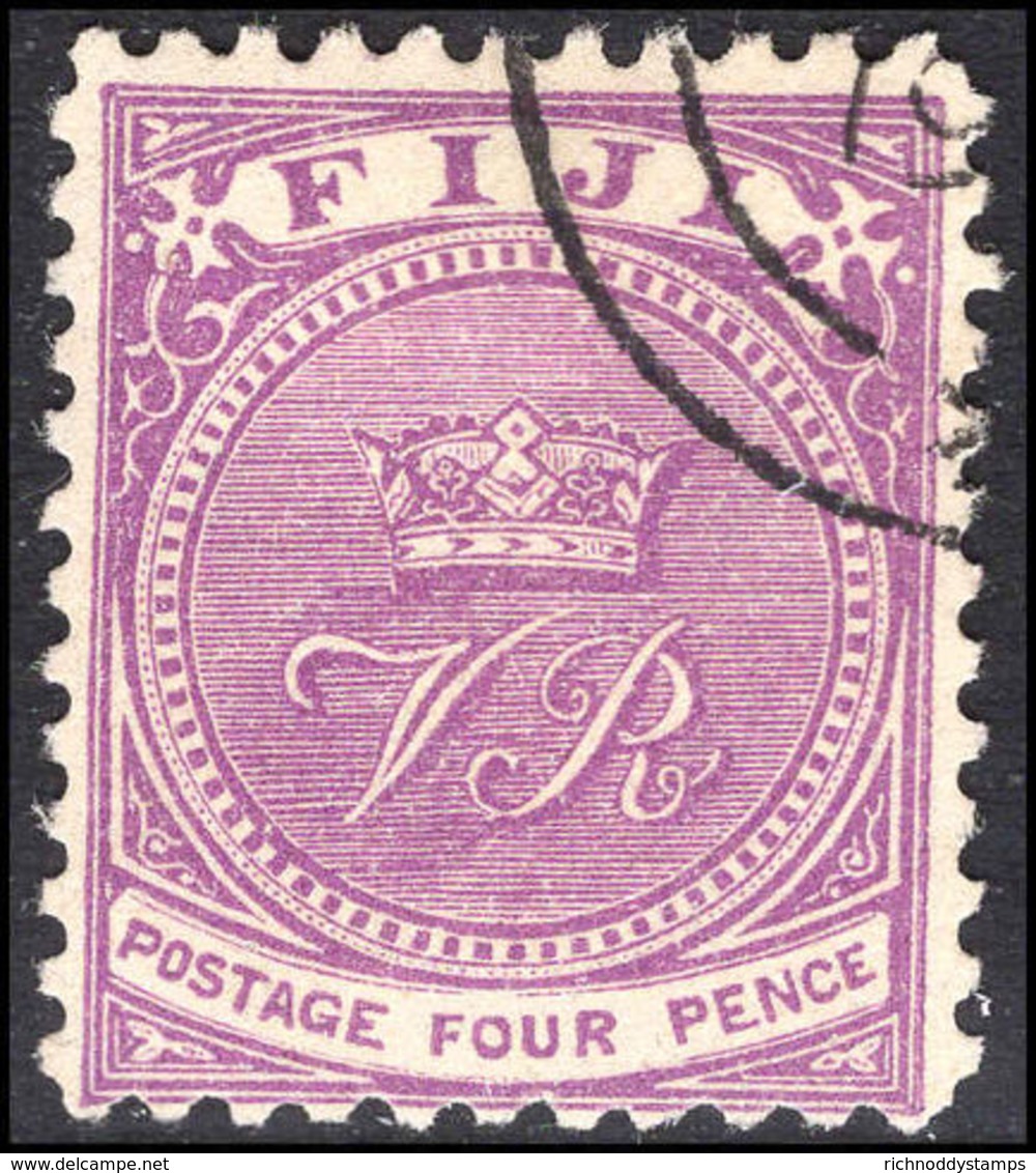 Fiji 1878-99 4d Bright Purple Perf 11x11&#190; Fine Used. - Fiji (...-1970)