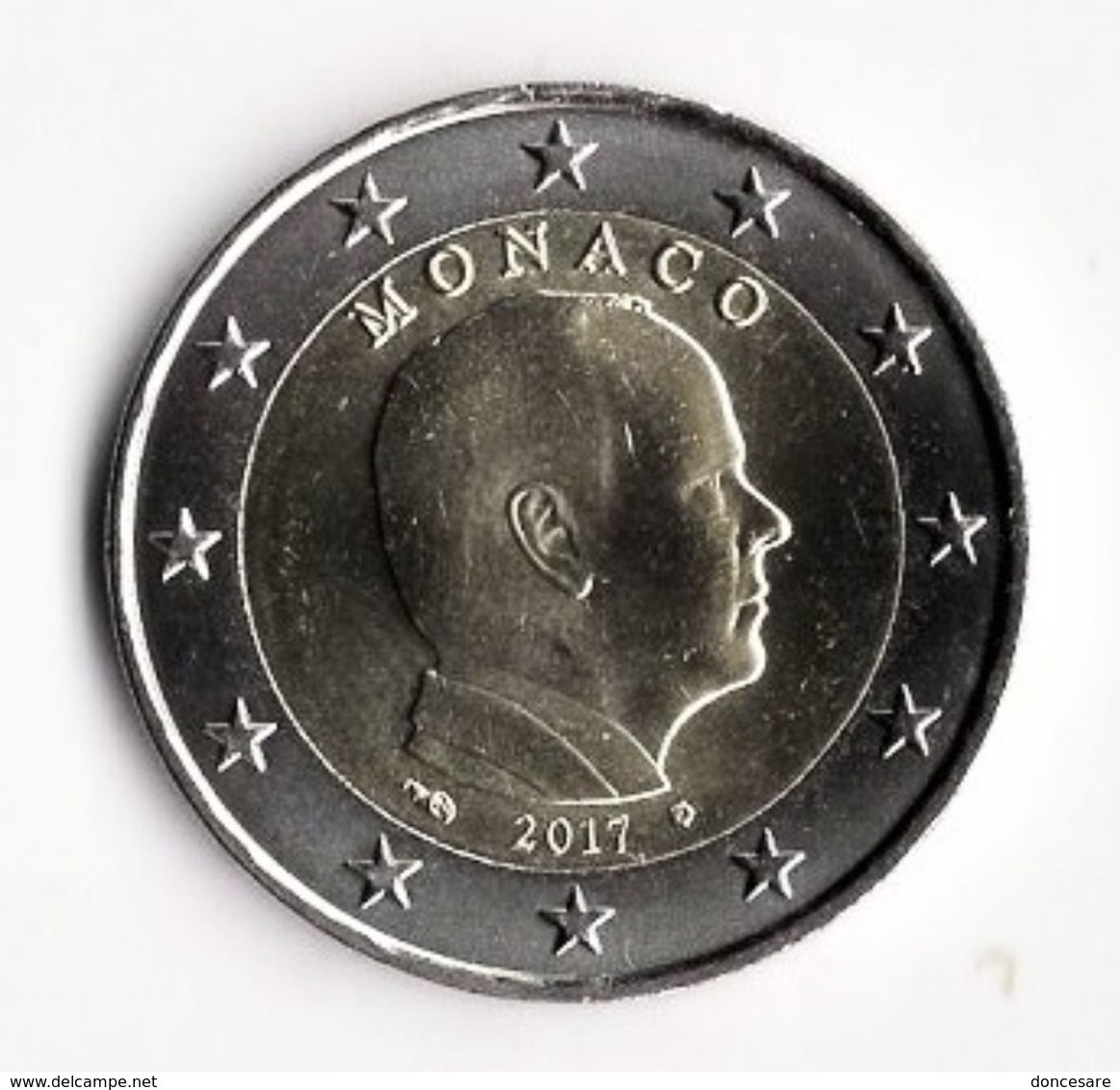 **2 EUROS  MONACO 2017  ALBERT II TRANCHE B /  Piece Peu Circulée ( Quasi Neuve )  ** - Monaco