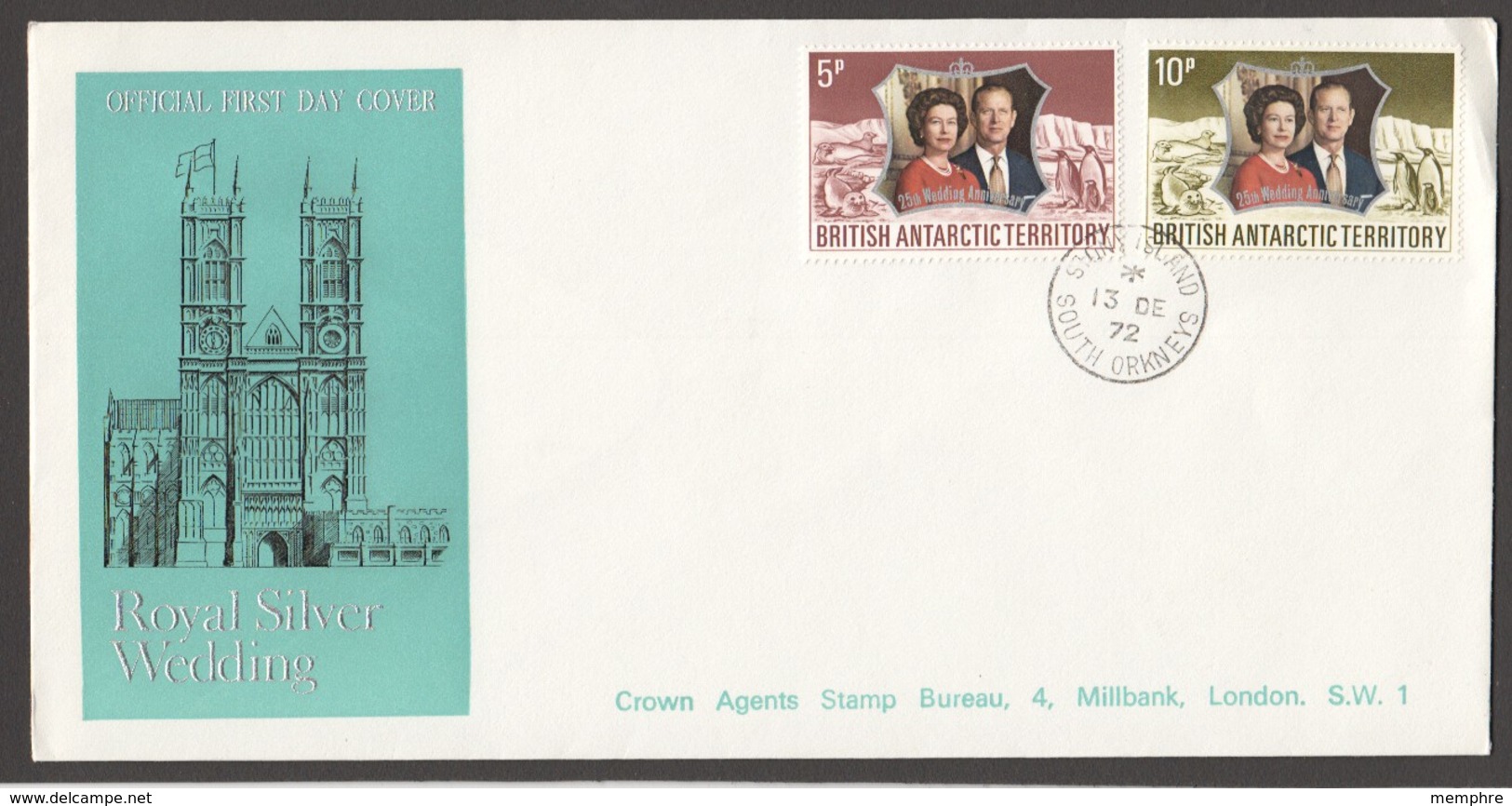 1972  Queen Elizabeth's Silver Jubilee  Complete Set On FDC - FDC