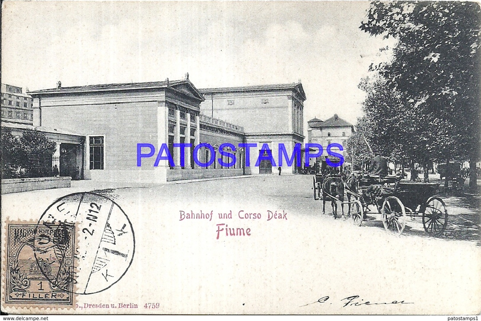 100992 ITALY FIUME CROATIA STATION TRAIN POSTAL POSTCARD - Autres & Non Classés