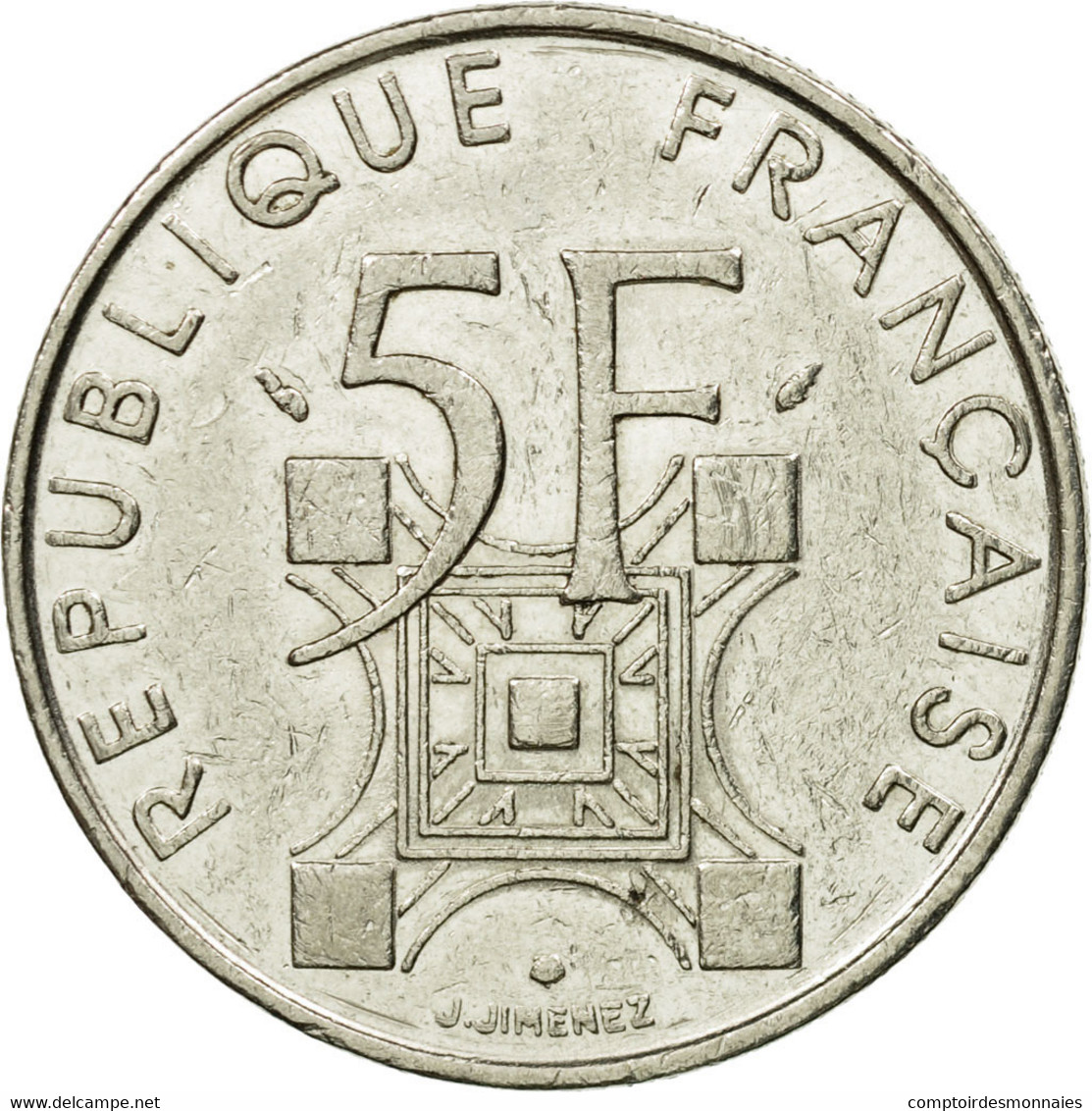 Monnaie, France, Tour Eiffel, 5 Francs, 1989, Paris, TB+, Nickel, Gadoury:772 - Autres & Non Classés