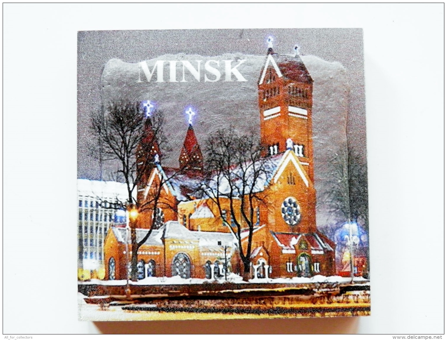 Magnet From Belarus Minsk 7,5x7,5cm Church - Tourism