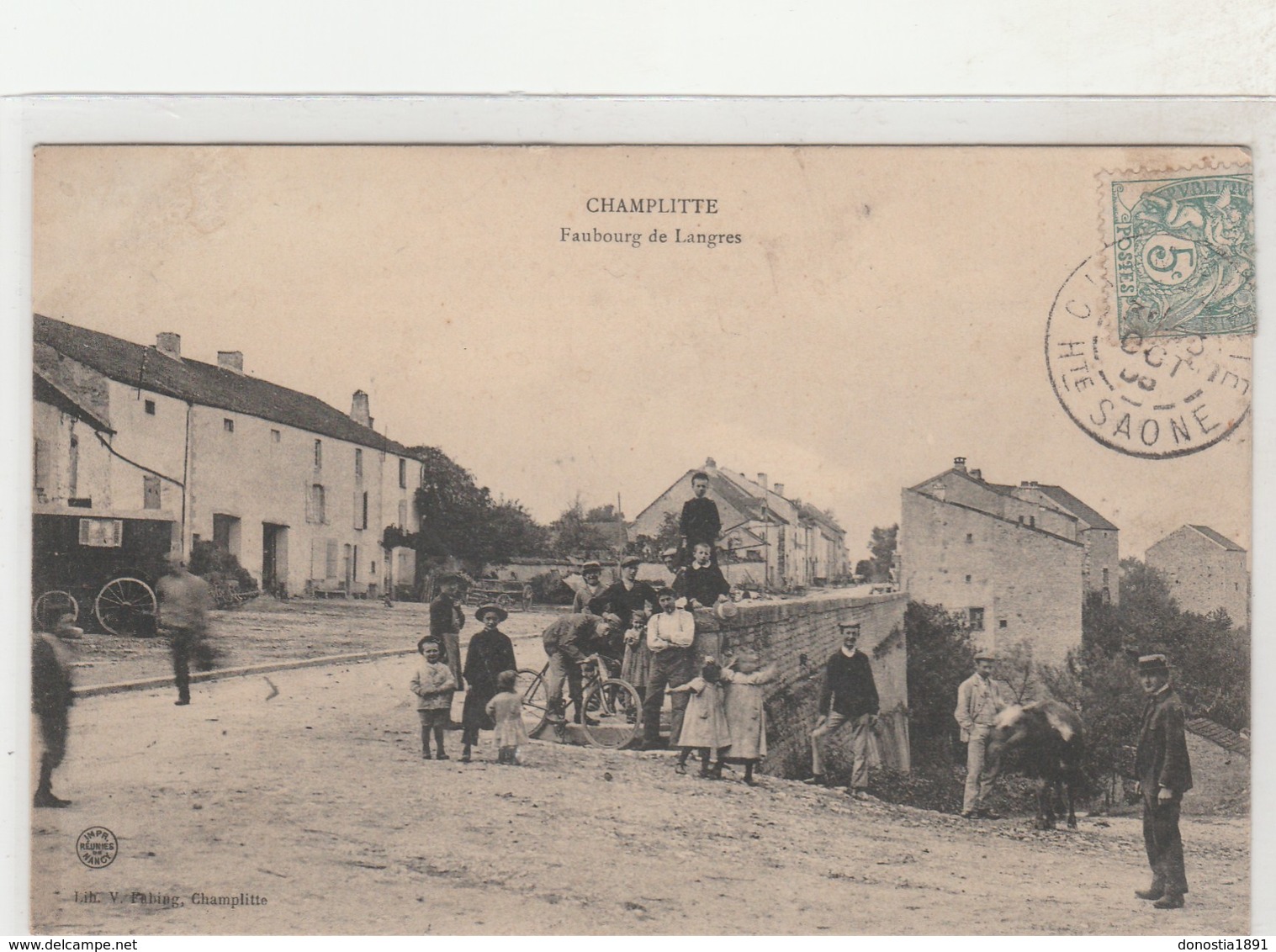 CHAMPLITTE - Faubourg De Langres  -  Timbrée 1905 - Autres & Non Classés