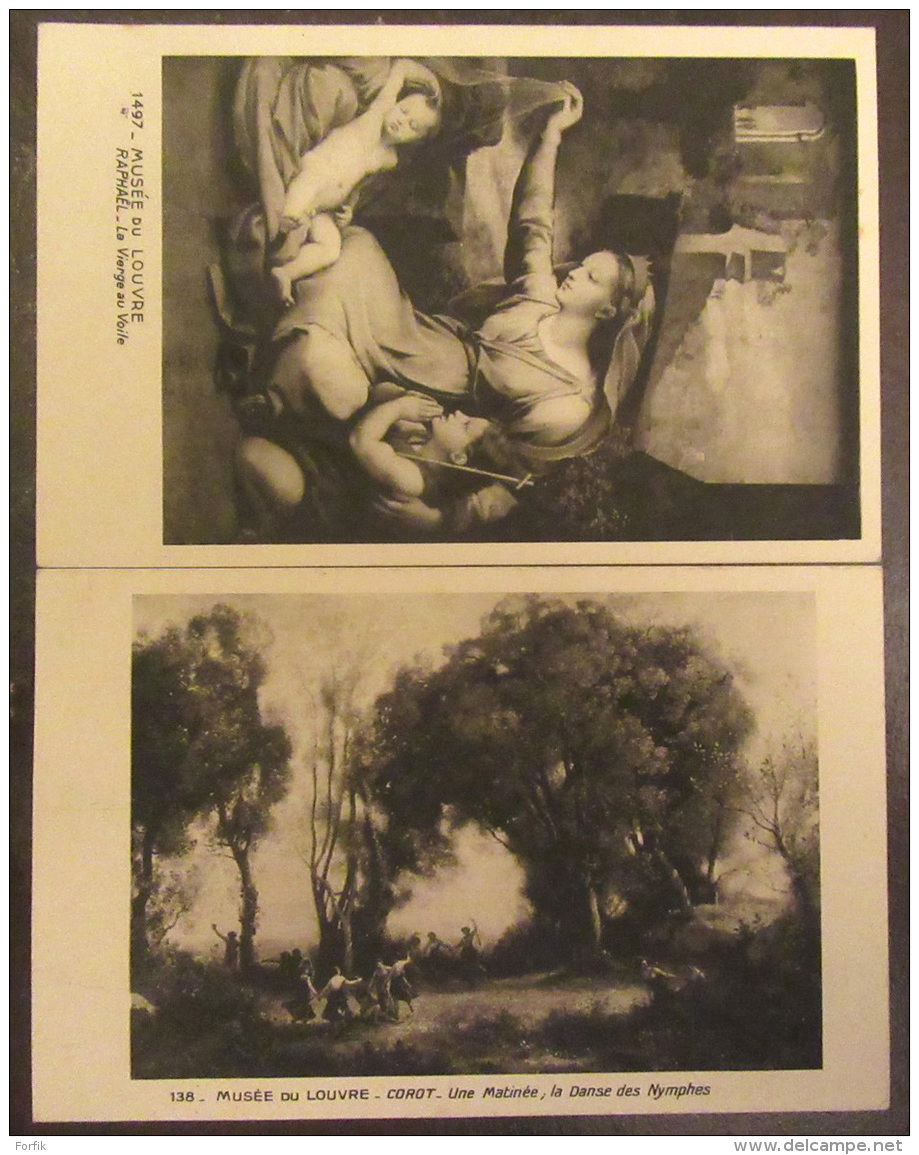 France - Série Victoire De Samothrace 30c Et 55c YT N°354 Et 355 Ob. Sur 2 Cartes Postales Musée Du Louvre - 1937 - Lettres & Documents