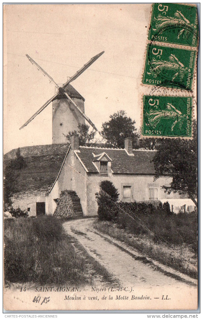 41 NOYERS SUR CHER - Le Moulin à Vent De La Motte Baudouin - Noyers Sur Cher