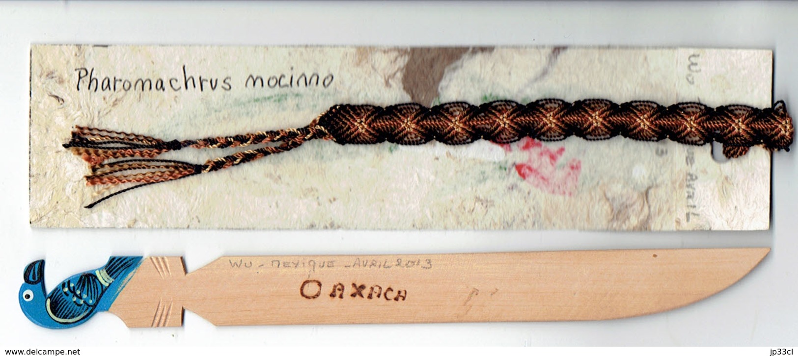 Marque Pages Mexicain Décoré D'un Quetzal Resplendissant (pharomachrus Mocinno) + Coupe-papier Oaxaca - Other Book Accessories