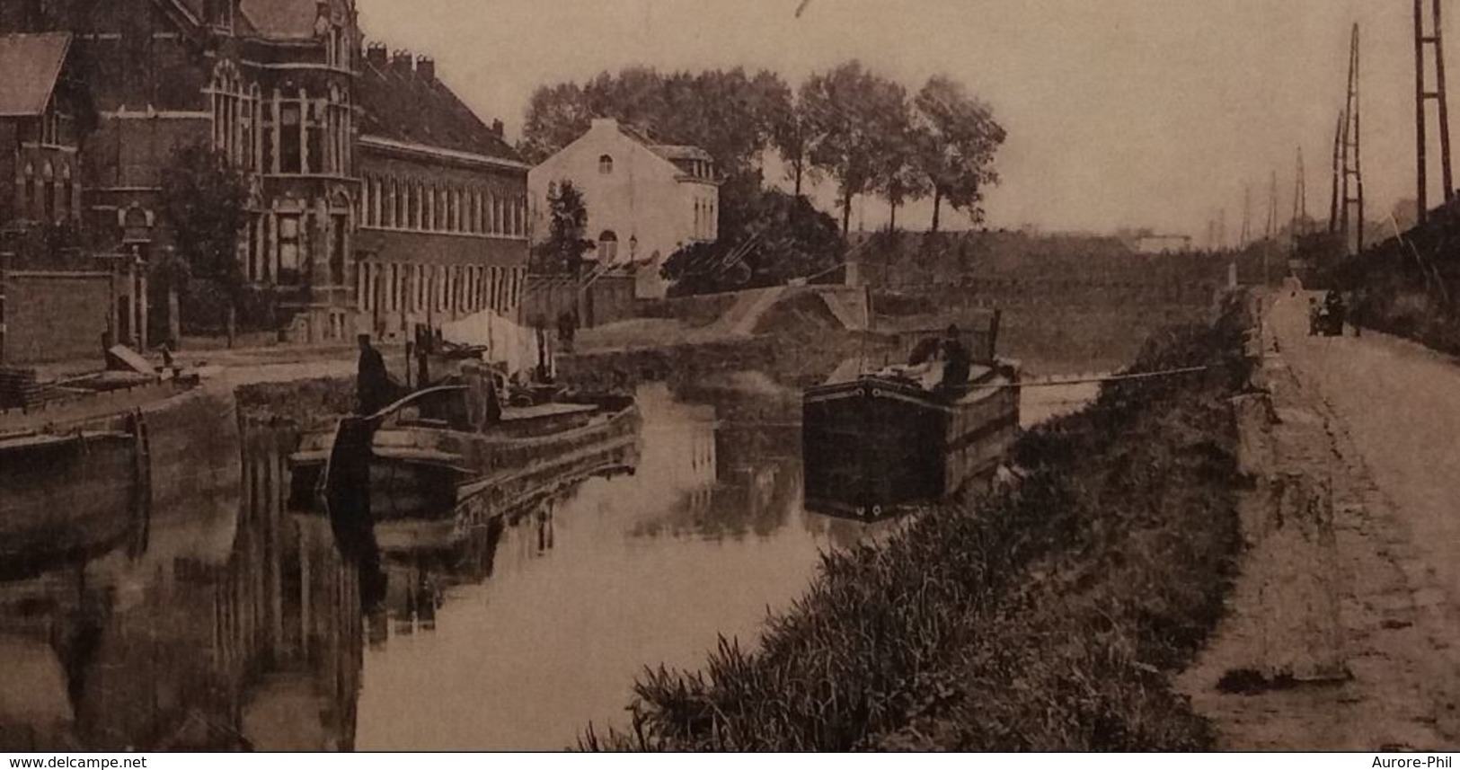 Halle (Hal)– Vue Du Canal De Charleroi Avec Péniches - Halle