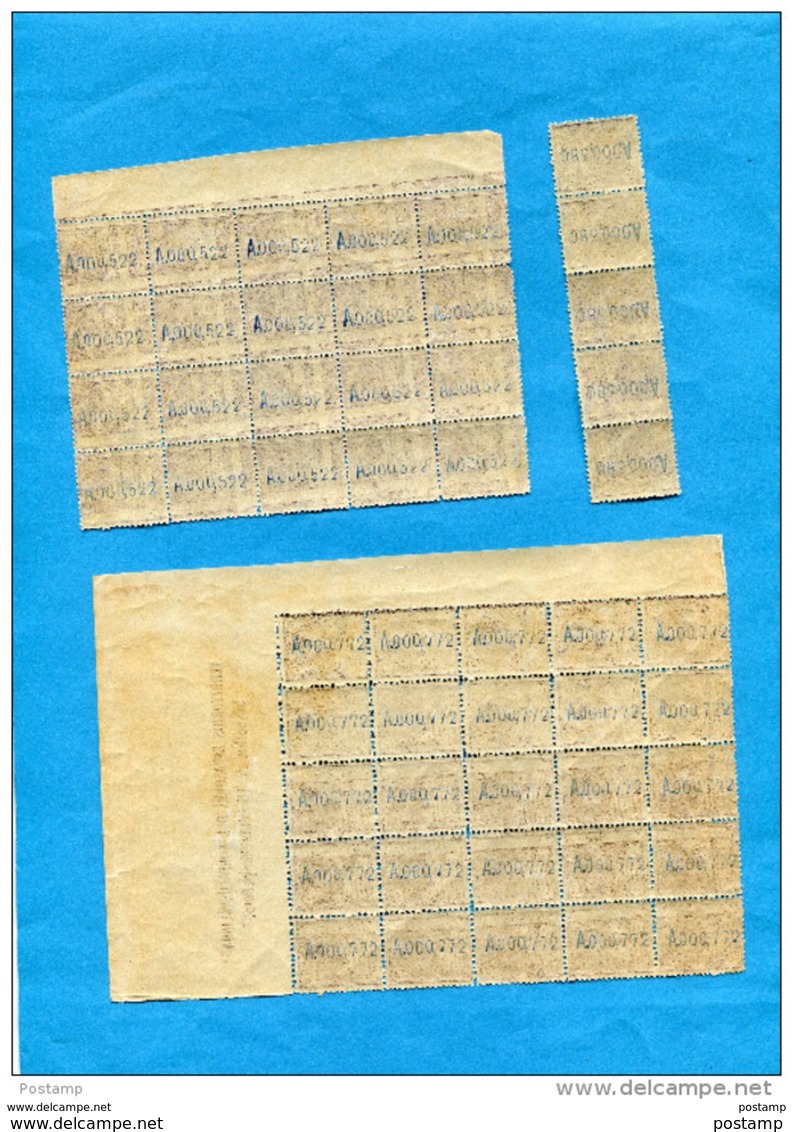 ESPAGNE-GUINEE-lot--4 Blocs De 25 Timbres Neufs**=100 Timbres-numéros Au Verso -N° 92+95-96+97 Cote En 2000=60 Euros - Guinée Espagnole