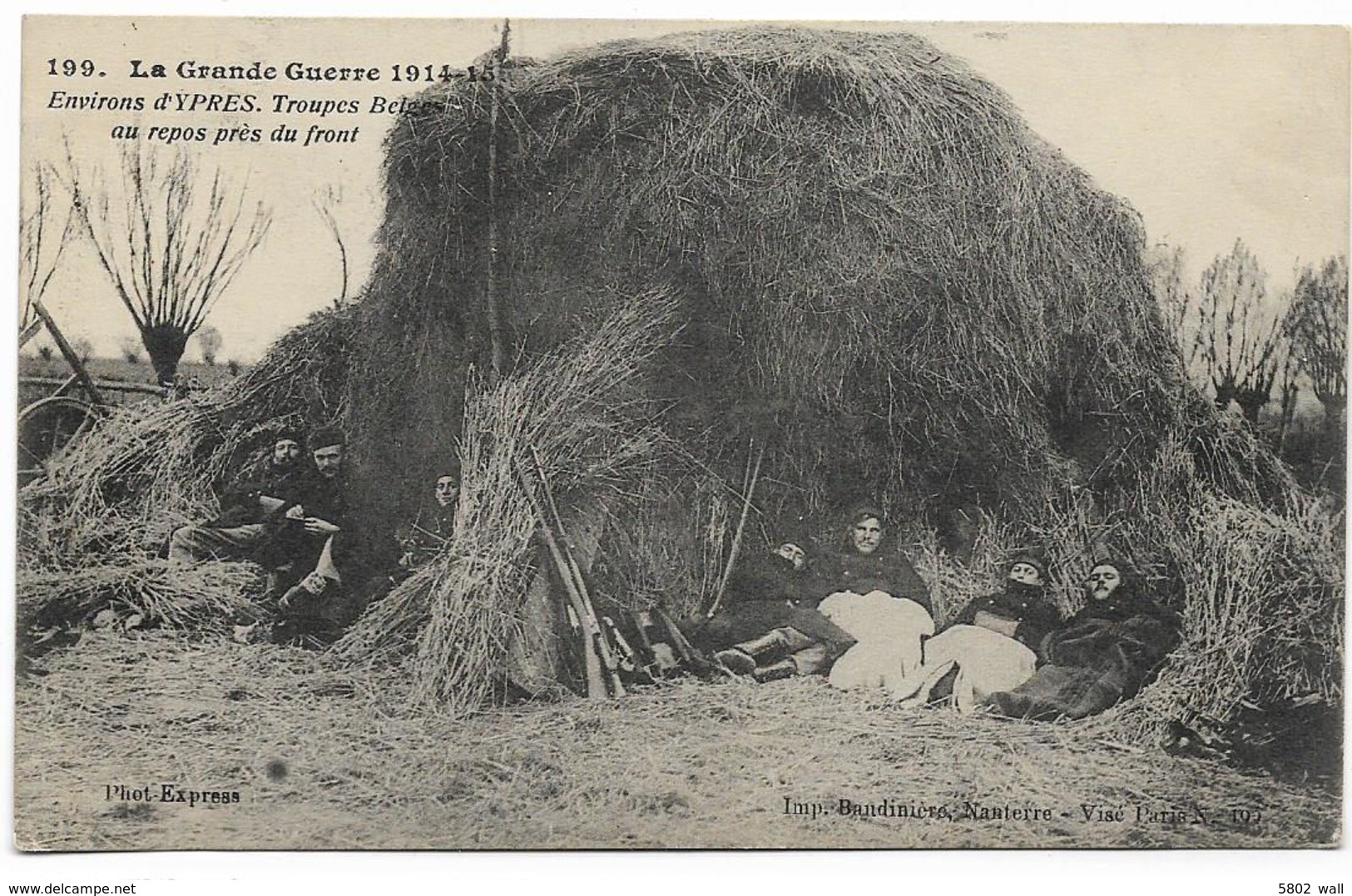 GUERRE 14 - 18 : YPRES - Troupes Belges Au Repos Près Du Front - 1915 - Guerre 1914-18