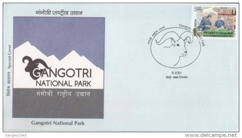India  2014  Himalayn Goats  Gangotri National Park  Special Cover #  14272  D Inde Indien - Game