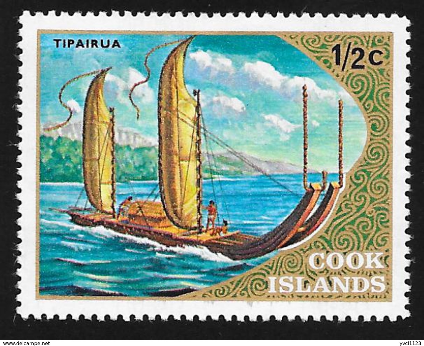 COOK ISLANDS - Scott #357 Tipairua / Mint H Stamp - Cookeilanden
